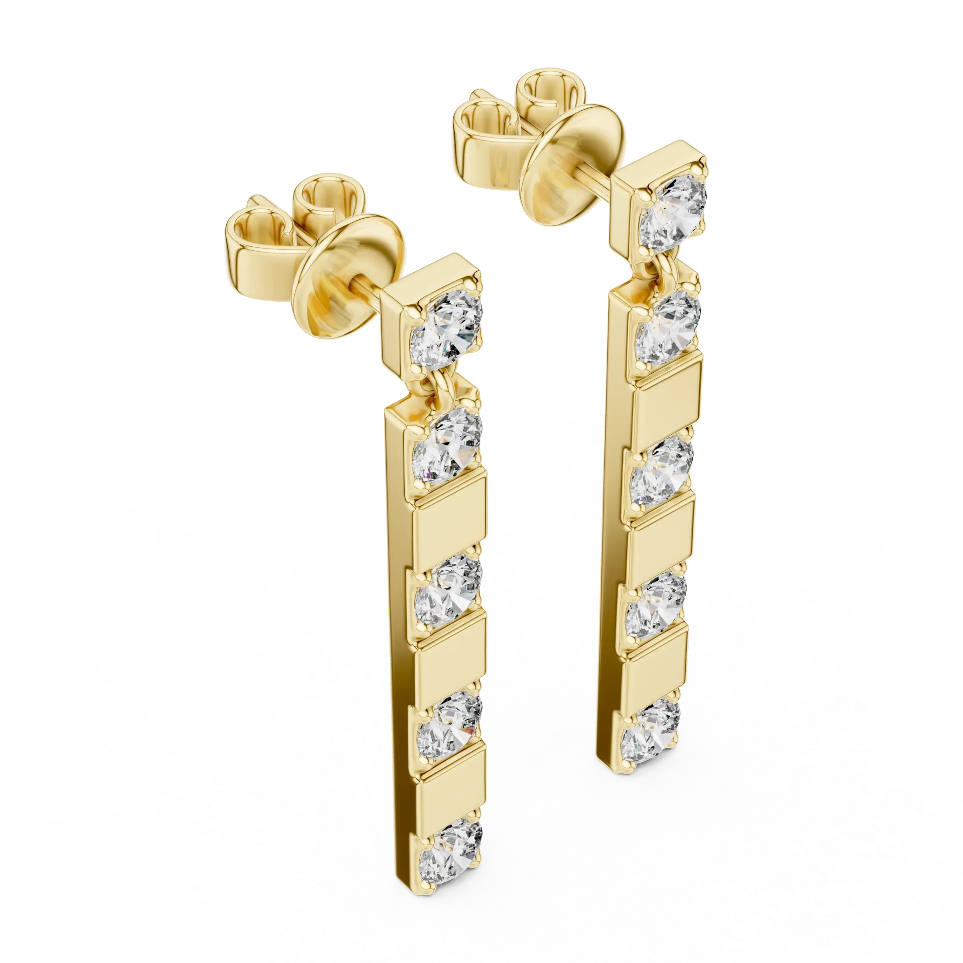 Linear Geometric Drops Earrings