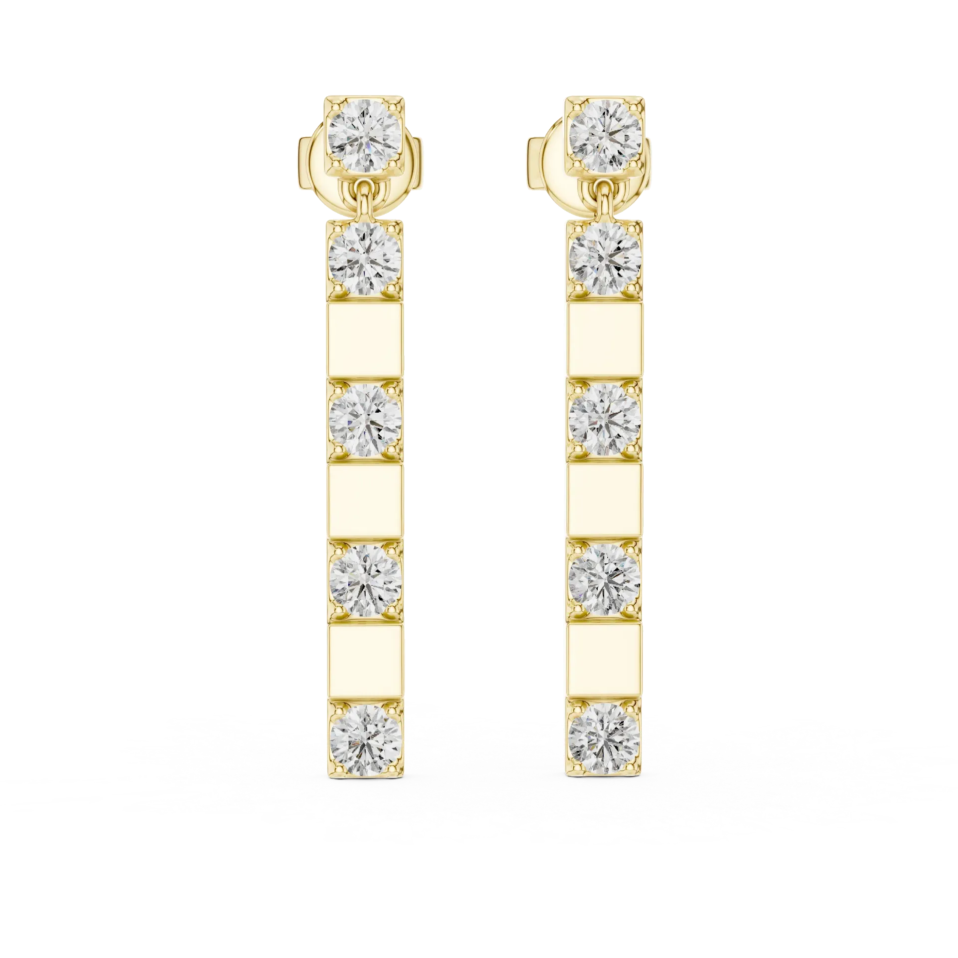 Linear Geometric Drops Earrings