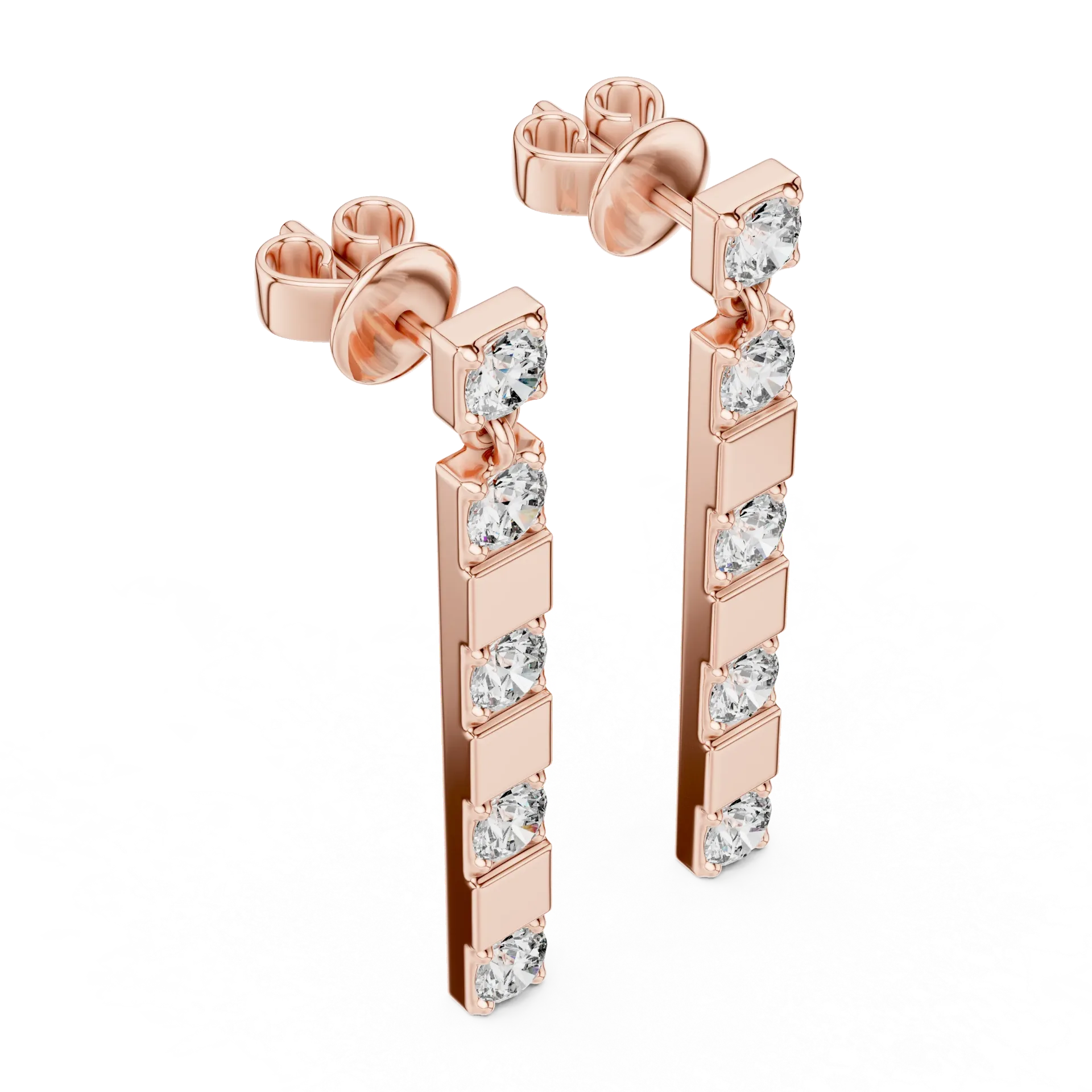 Linear Geometric Drops Earrings