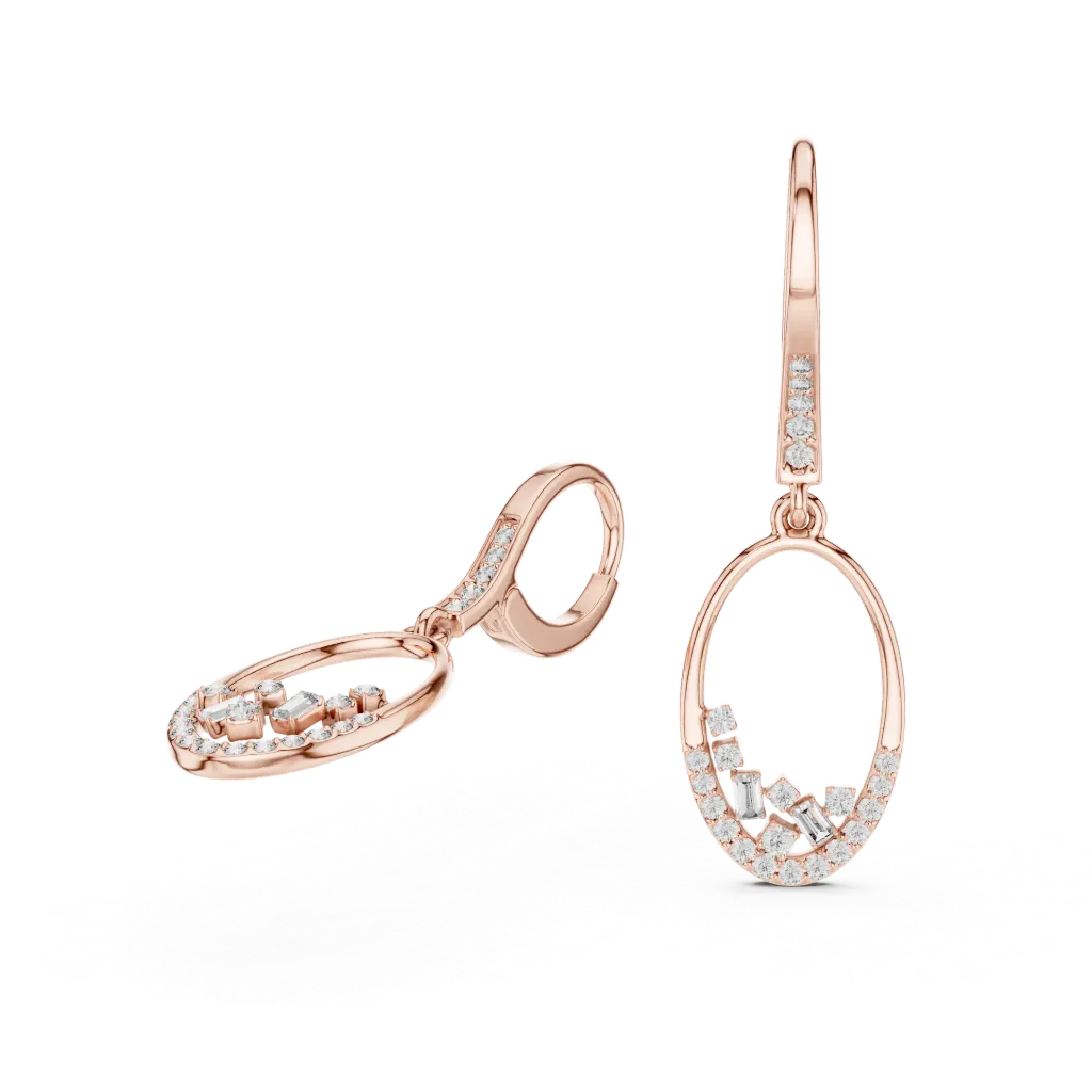 Princess Pavé Solitaire Earrings