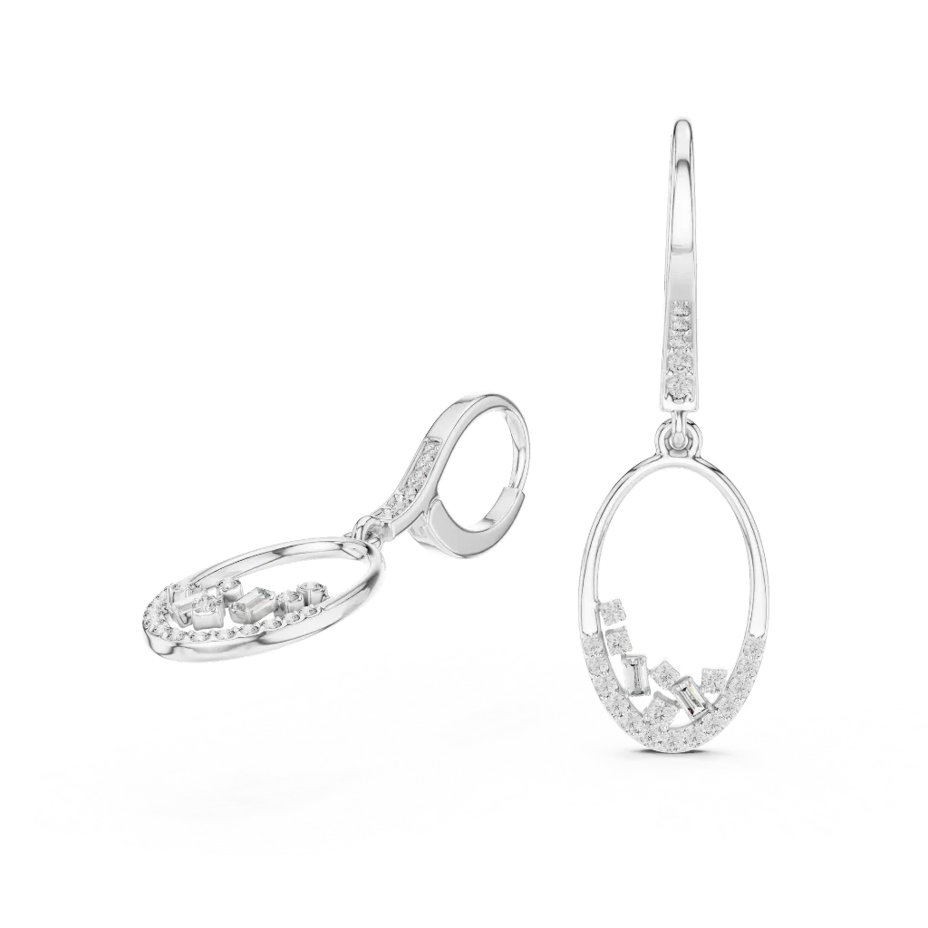 Princess Pavé Solitaire Earrings