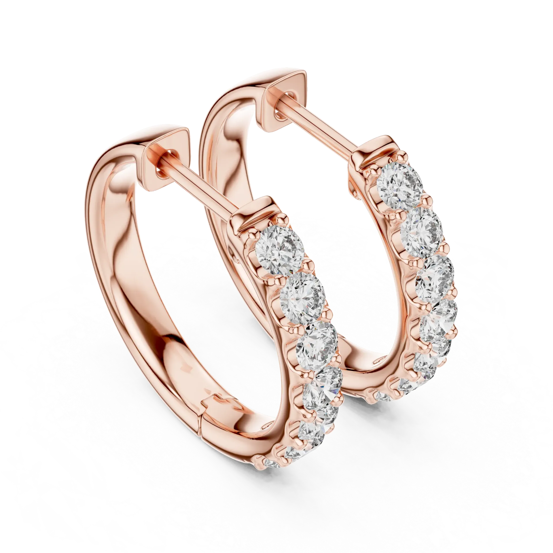 Pavé-Set Essential Huggies Earrings