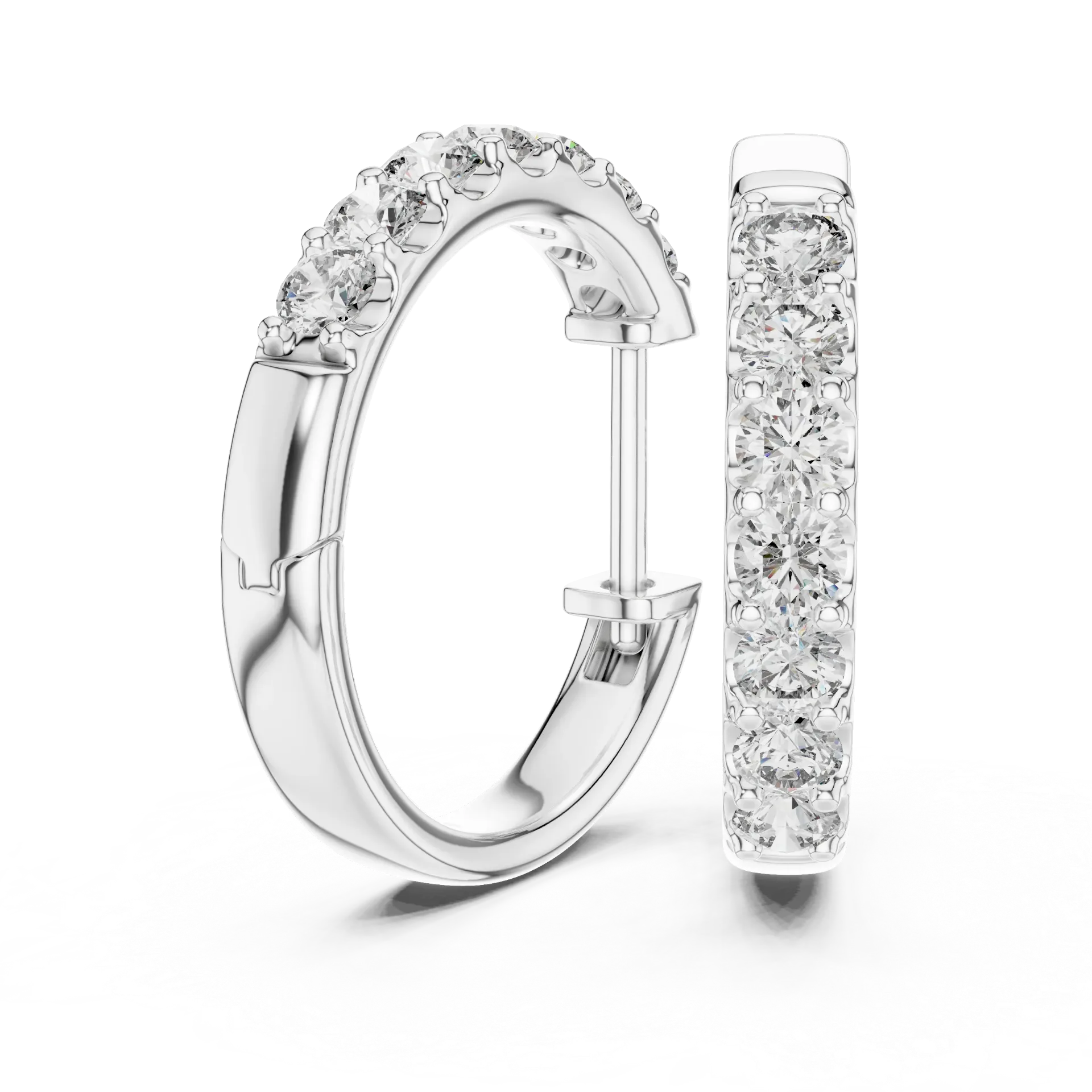 Pavé-Set Essential Huggies Earrings