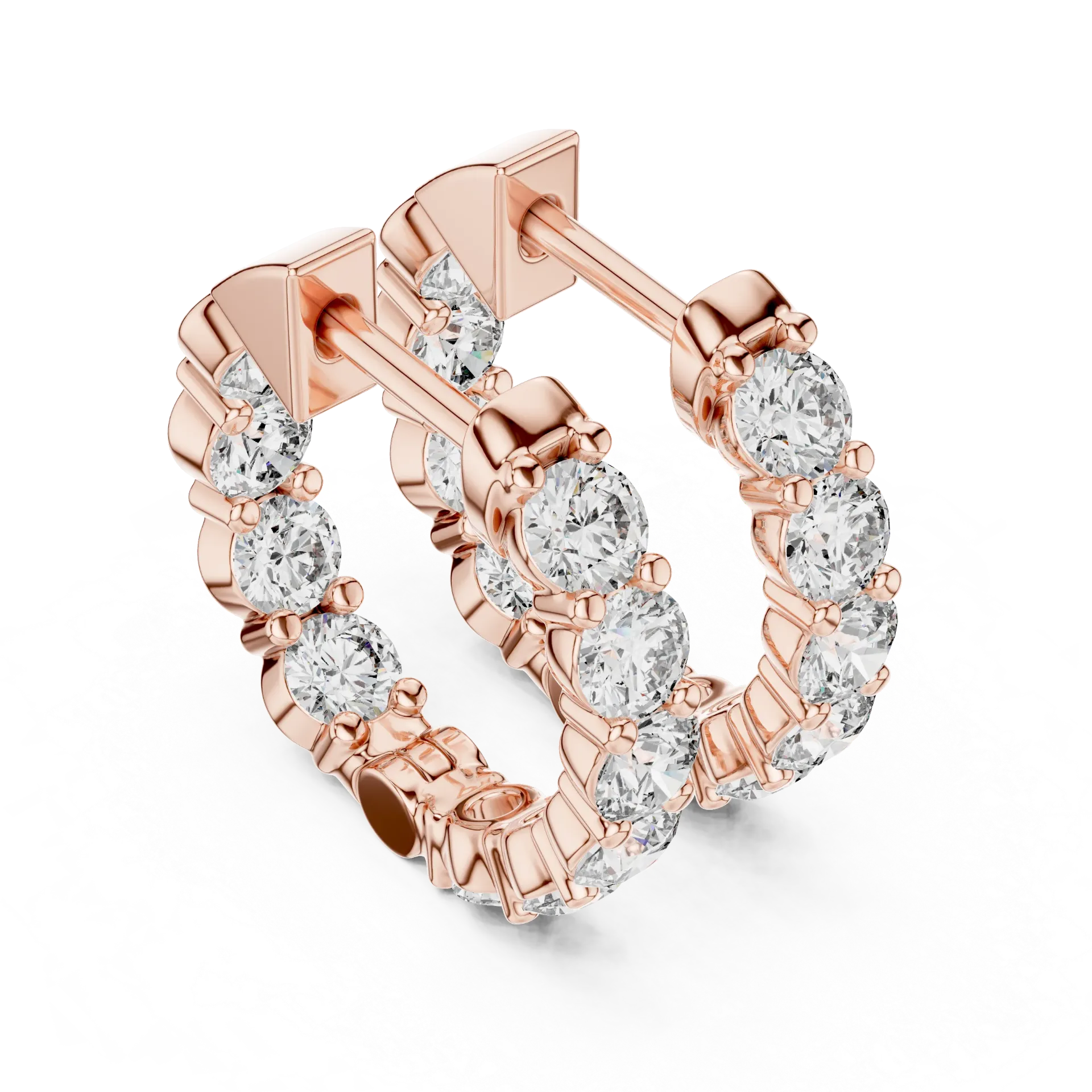 Round Sunburst Three-Stone Halo-BYE2030