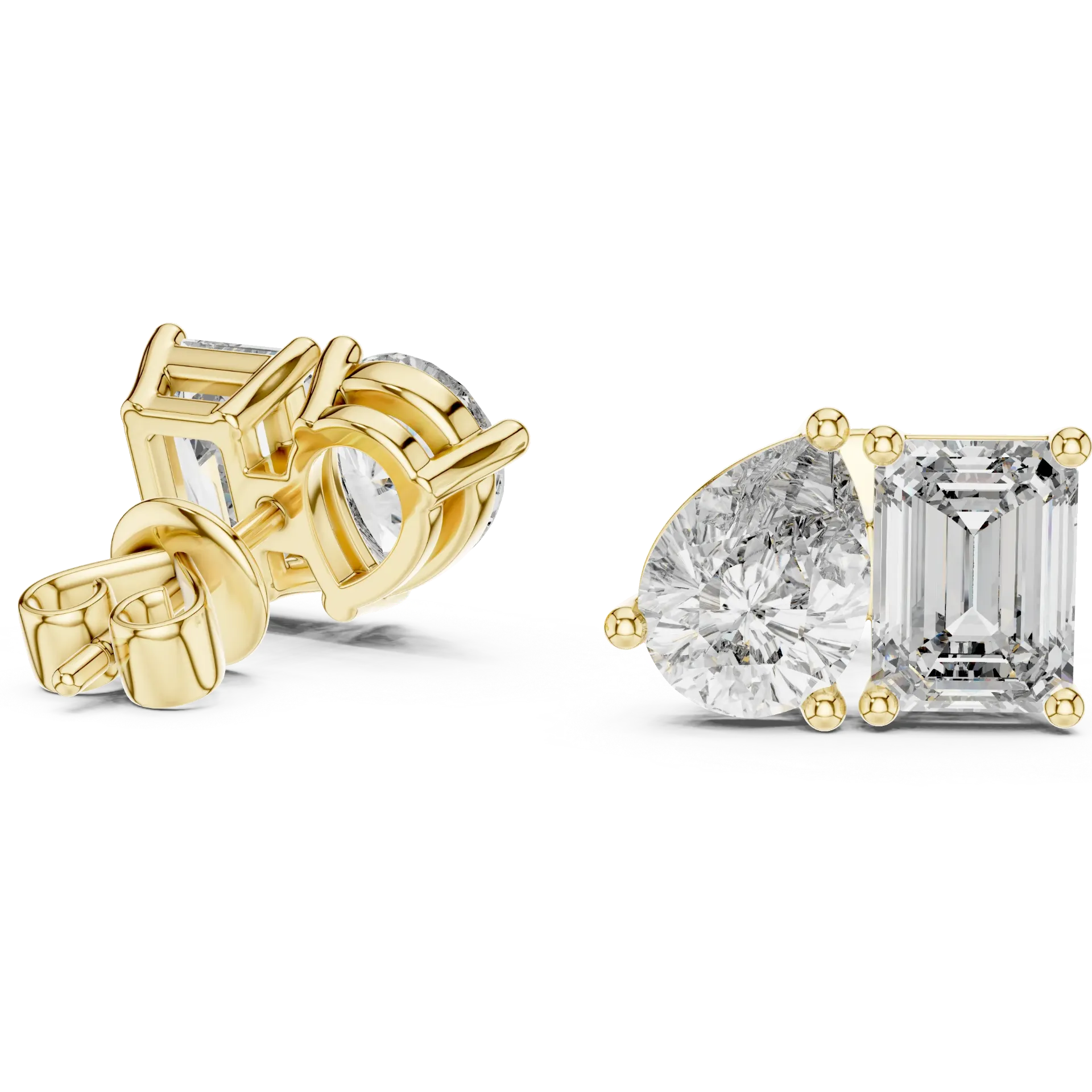 Pear Sunburst Three-Stone Halo-BYE2031