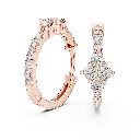 Floral Cluster Huggies Earrings