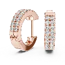 Double-Row Pavé Huggies Earrings