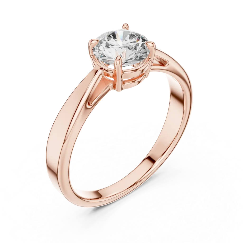 Sculpted Cathedral Solitaire Ring
