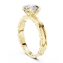 Fluted Solitaire Ring