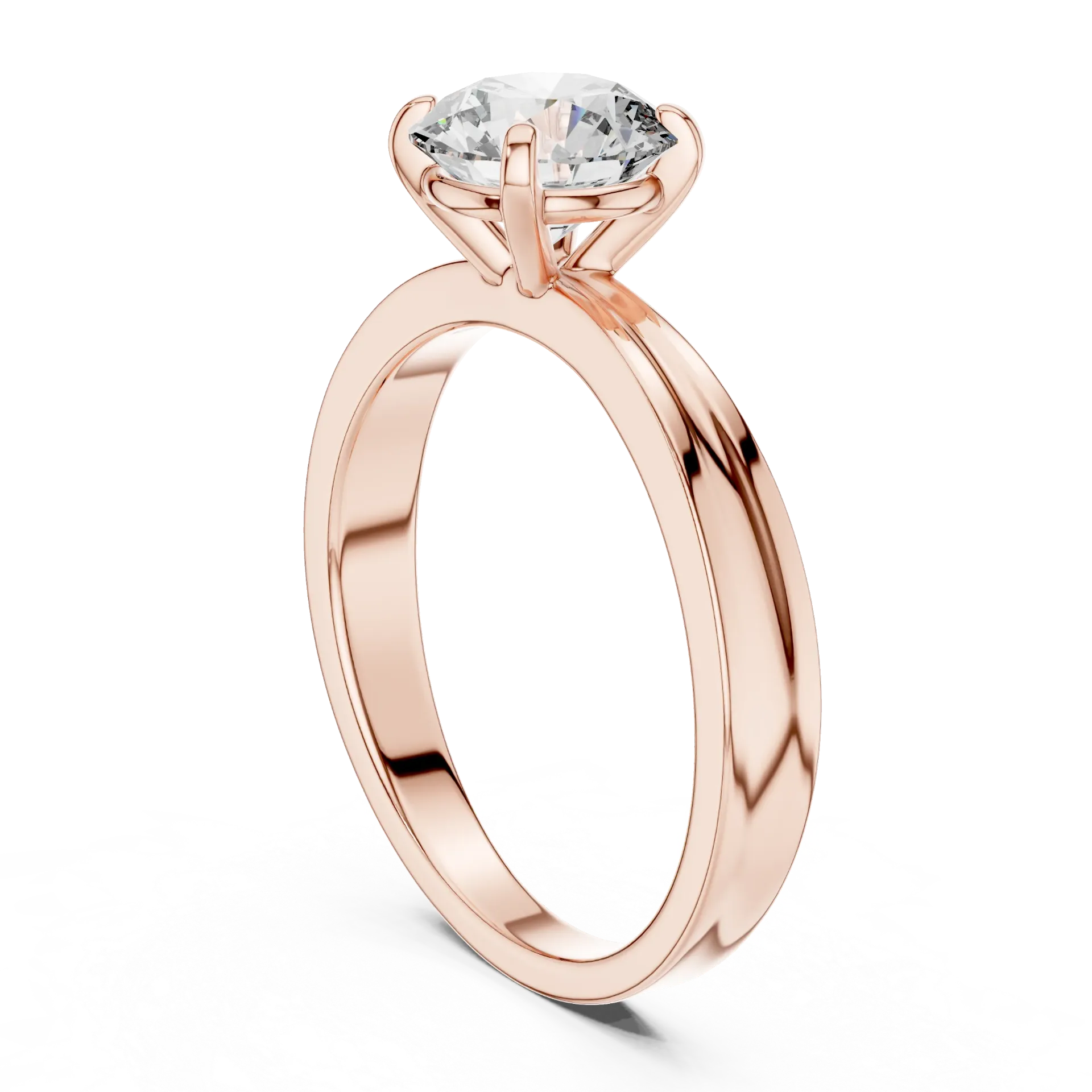 Fluted Solitaire Ring