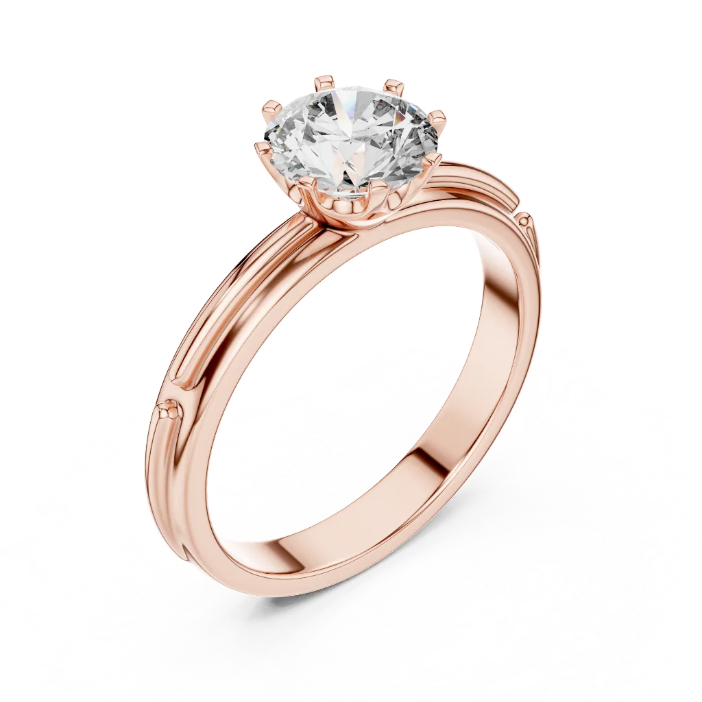 Elevated Six-Prong Solitaire Ring