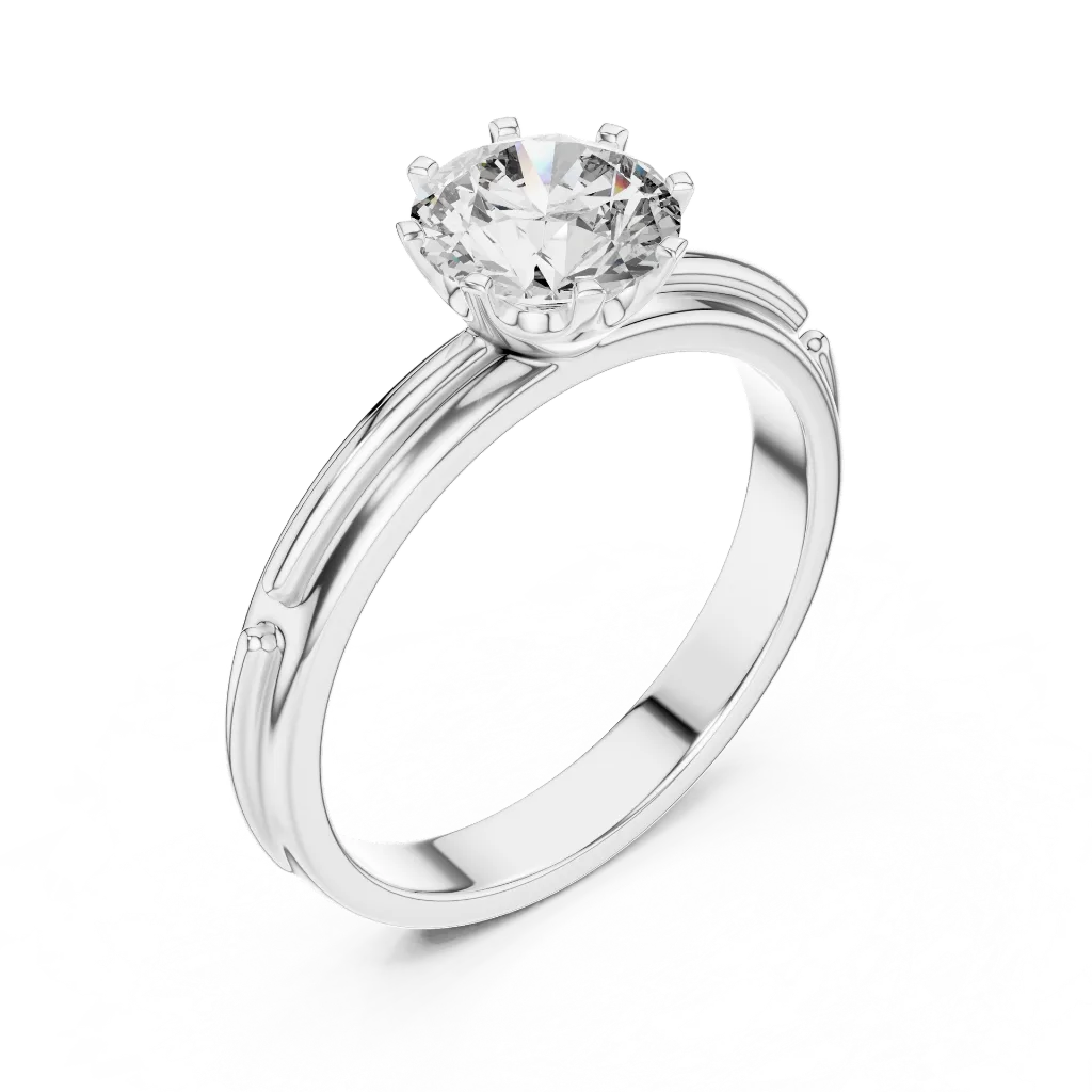 Elevated Six-Prong Solitaire Ring
