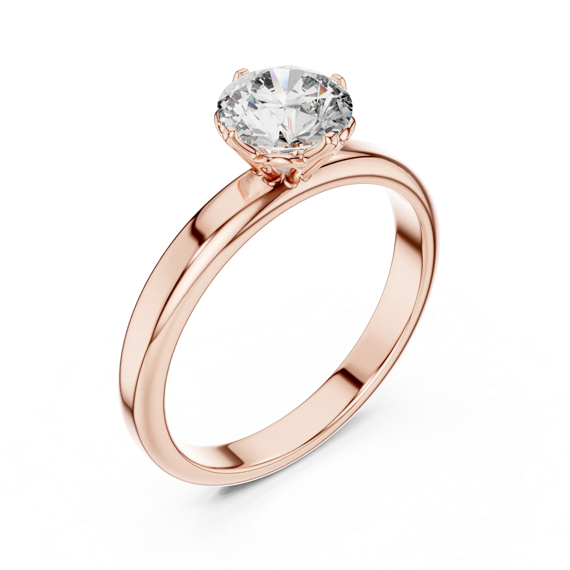 Six-Prong Solitaire Ring