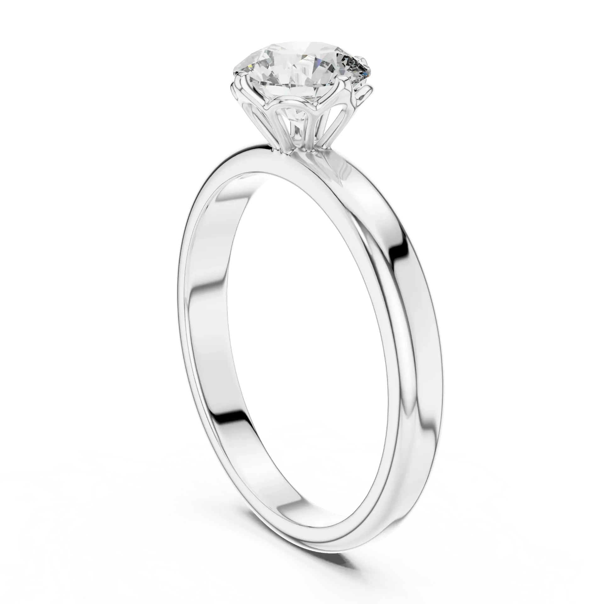 Six-Prong Solitaire Ring
