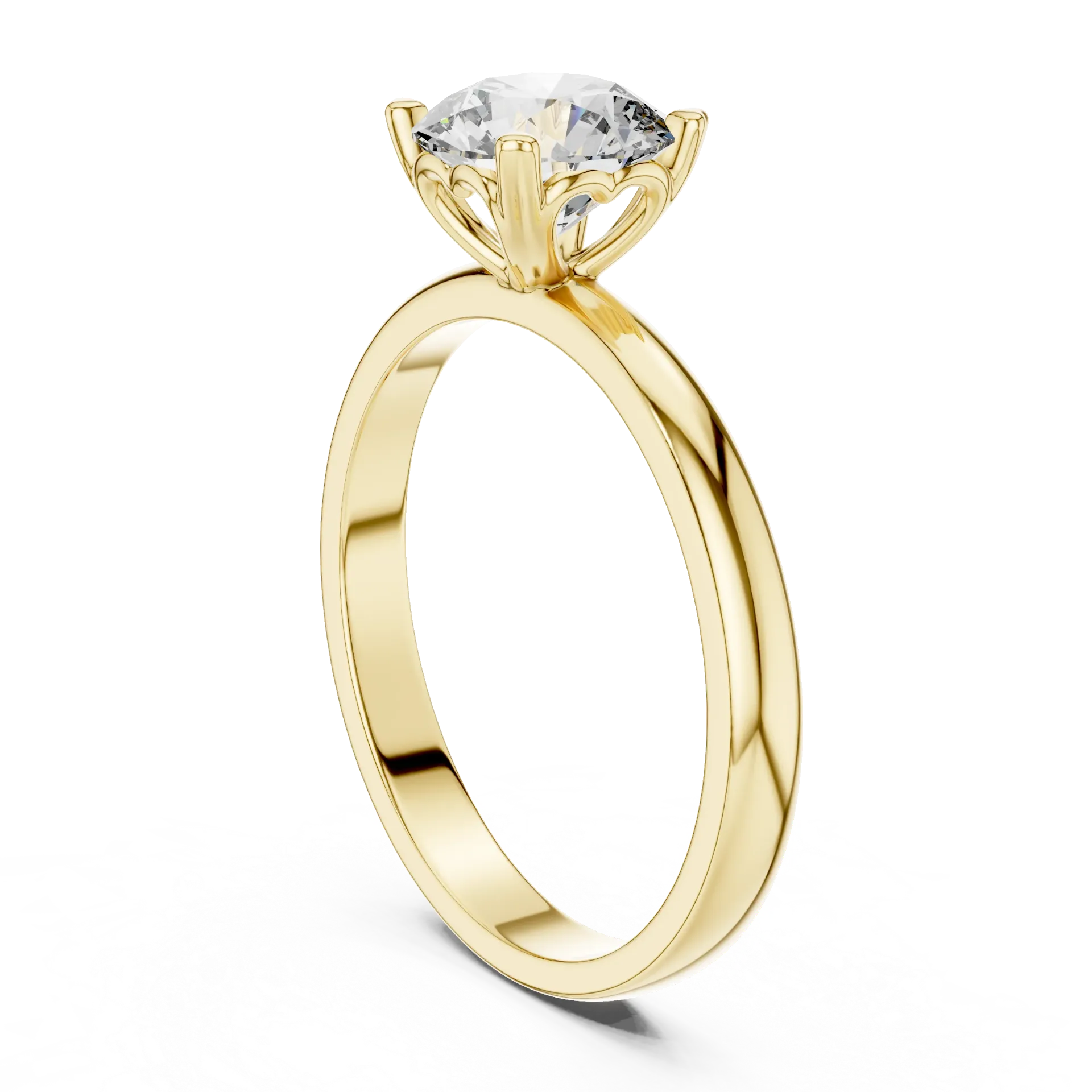 1ct Classic Round Solitaire Ring (Yellow)