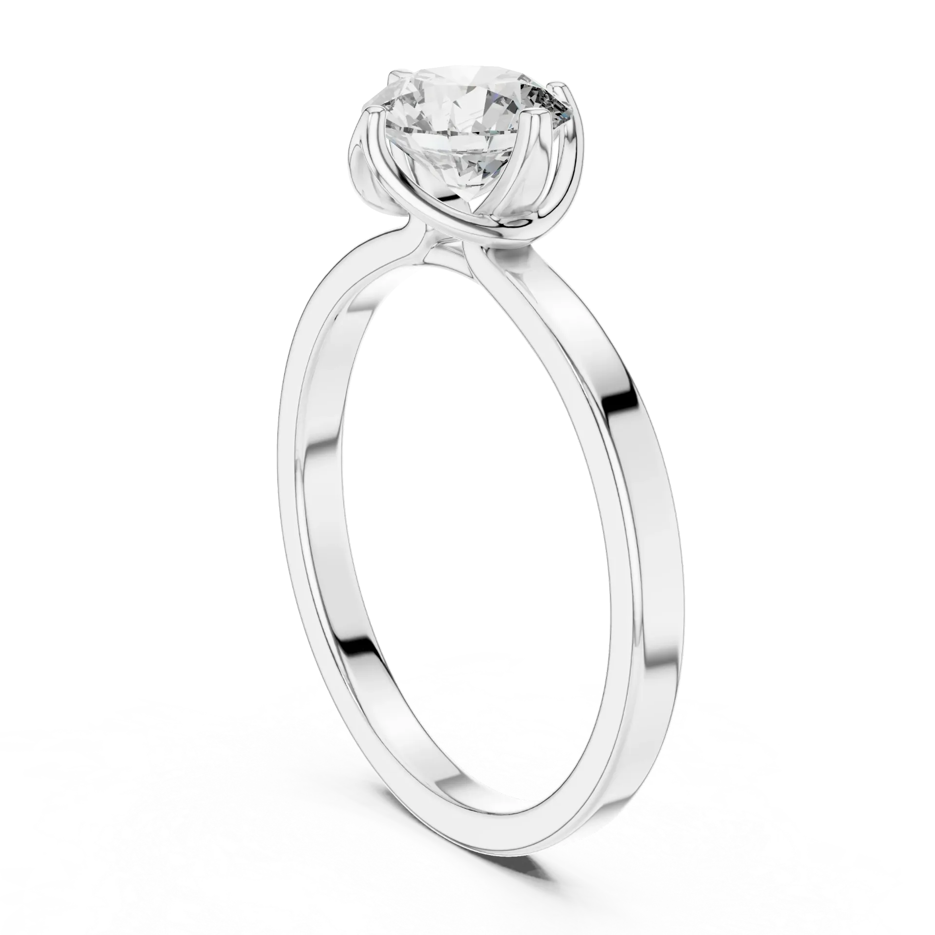 1.00ct Sculptural Petal Solitaire Ring