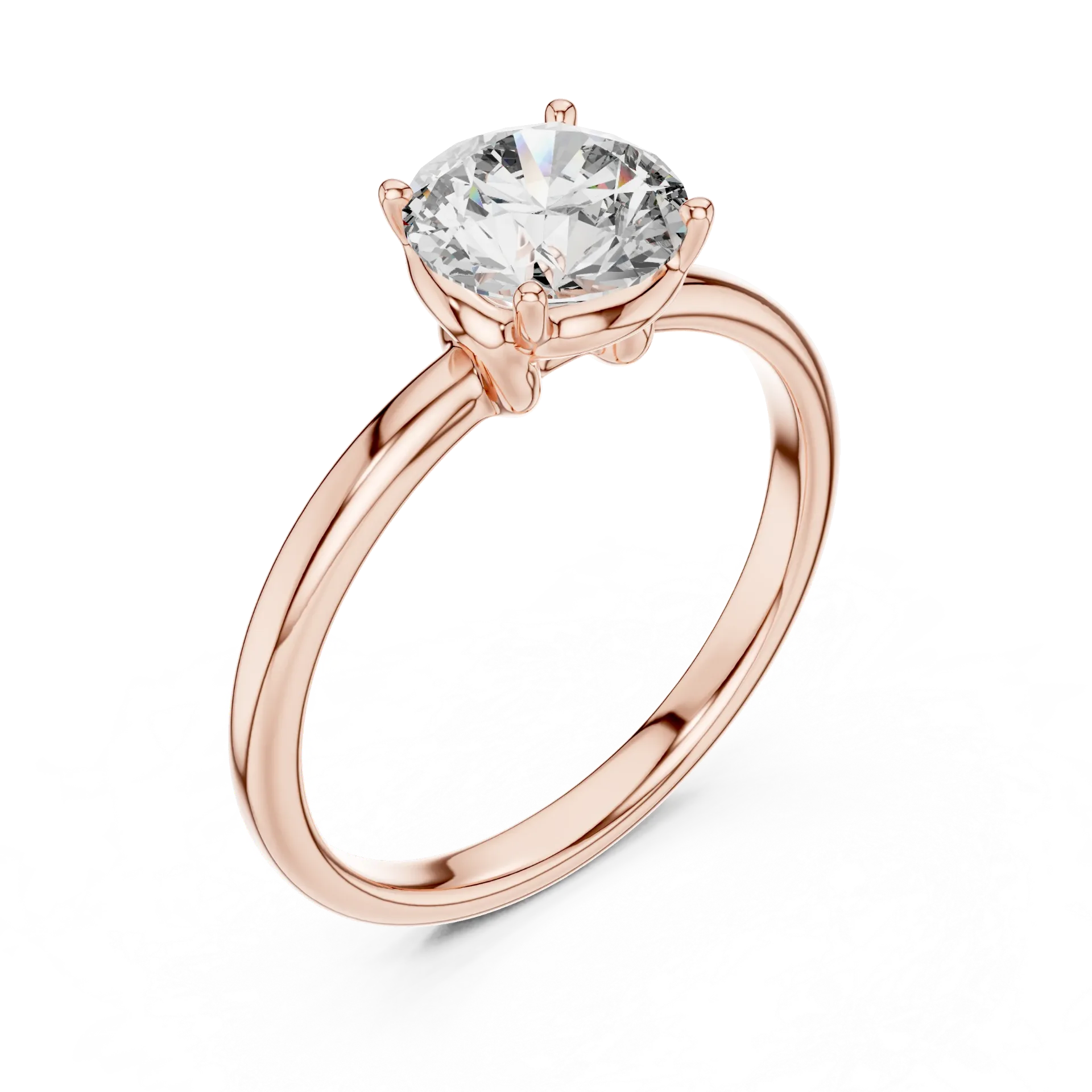Lover's Knot Round Solitaire Ring