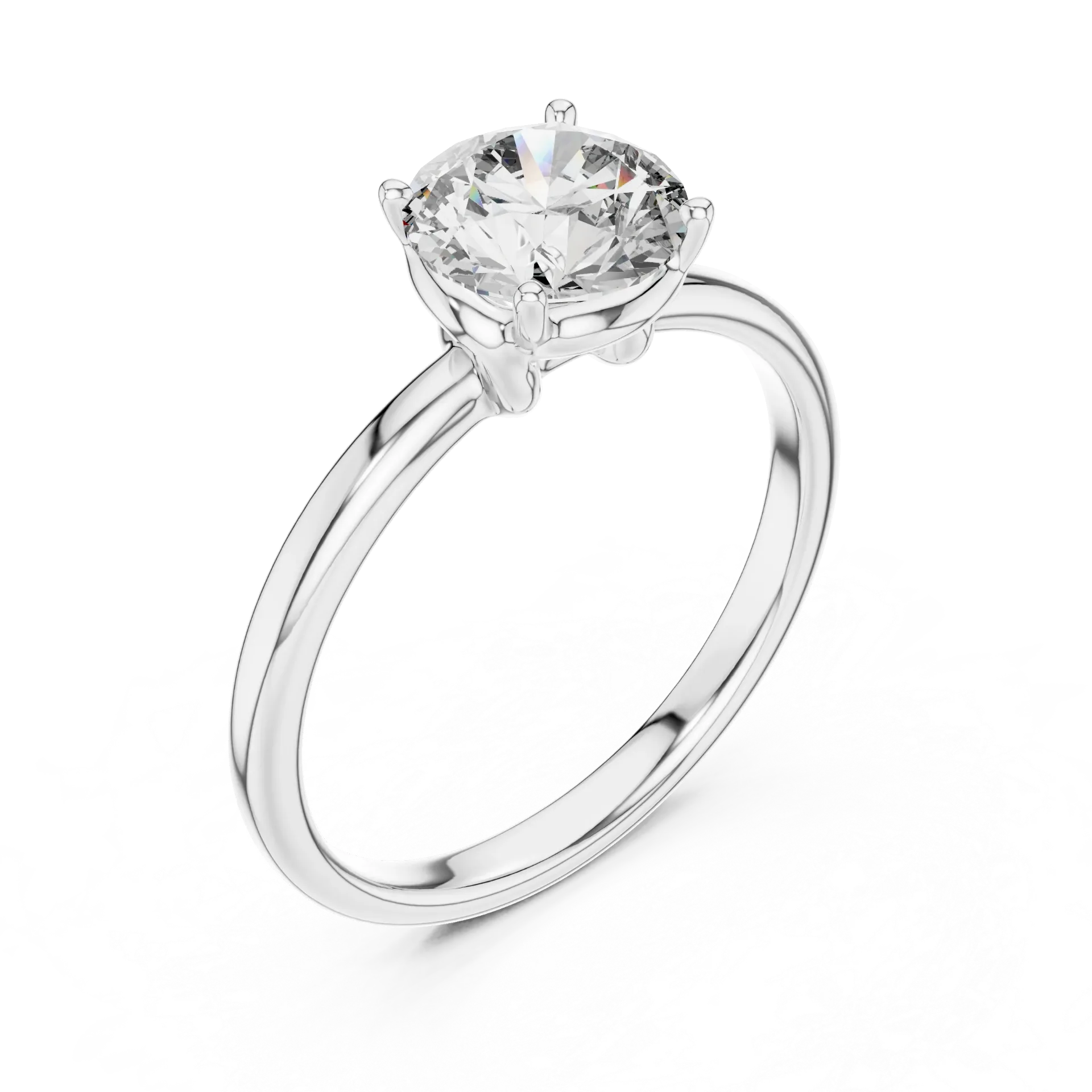Lover's Knot Round Solitaire Ring