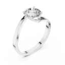 Twist Round Solitaire Ring