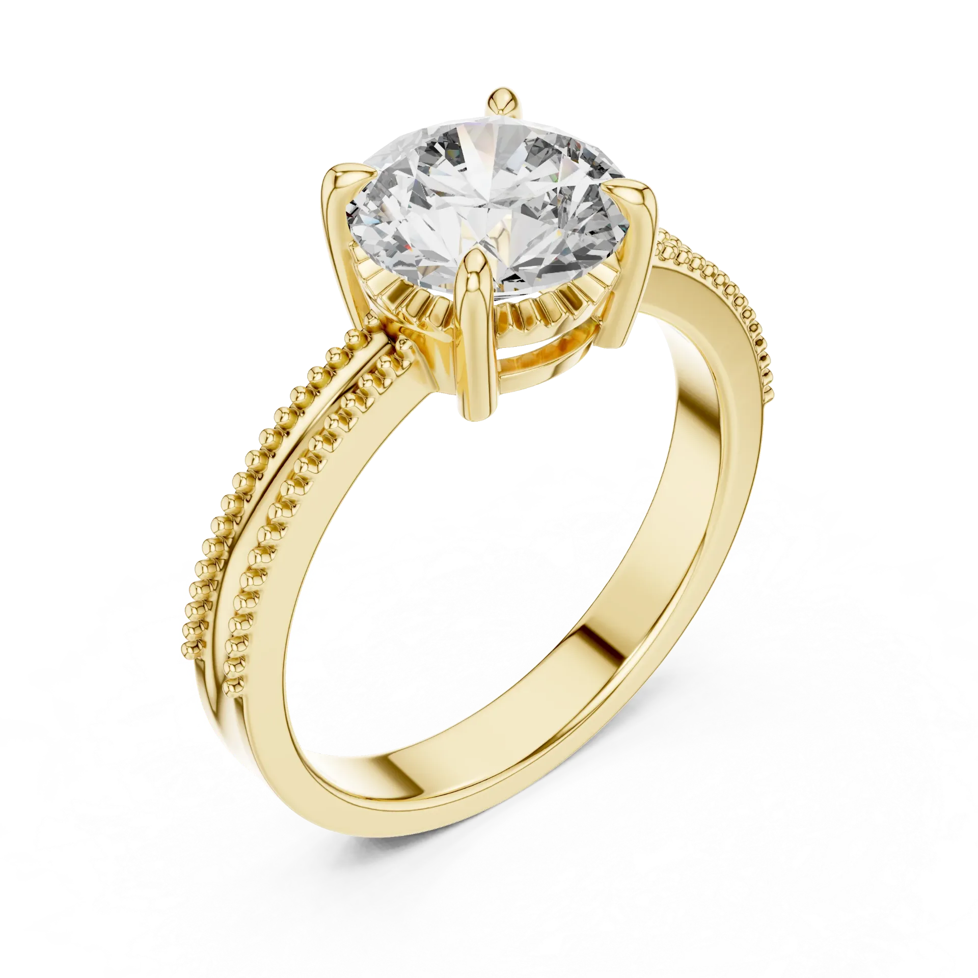 2ct Royal Solitaire Ring (Yellow)