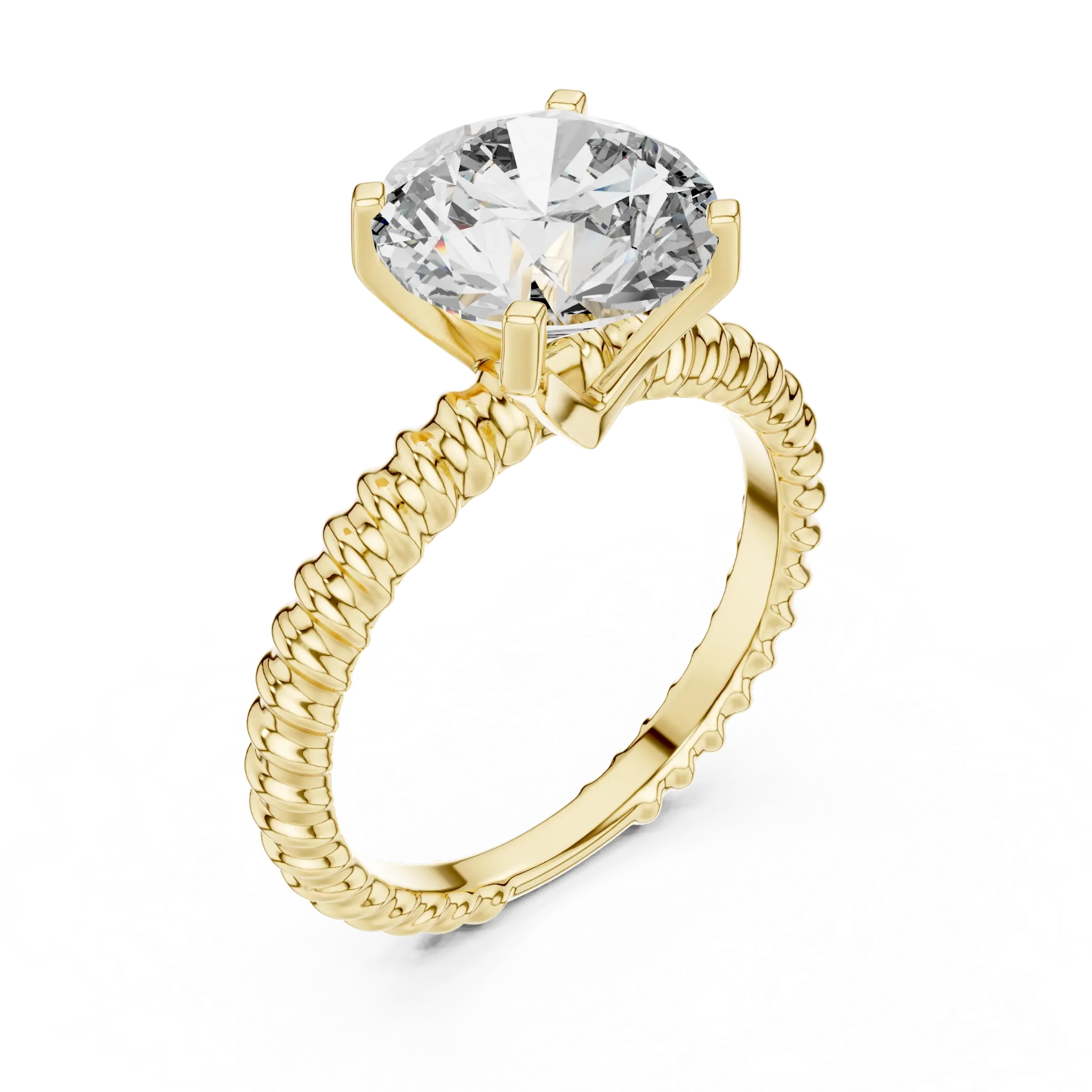 2.75ct Cable Solitaire Ring (Yellow)