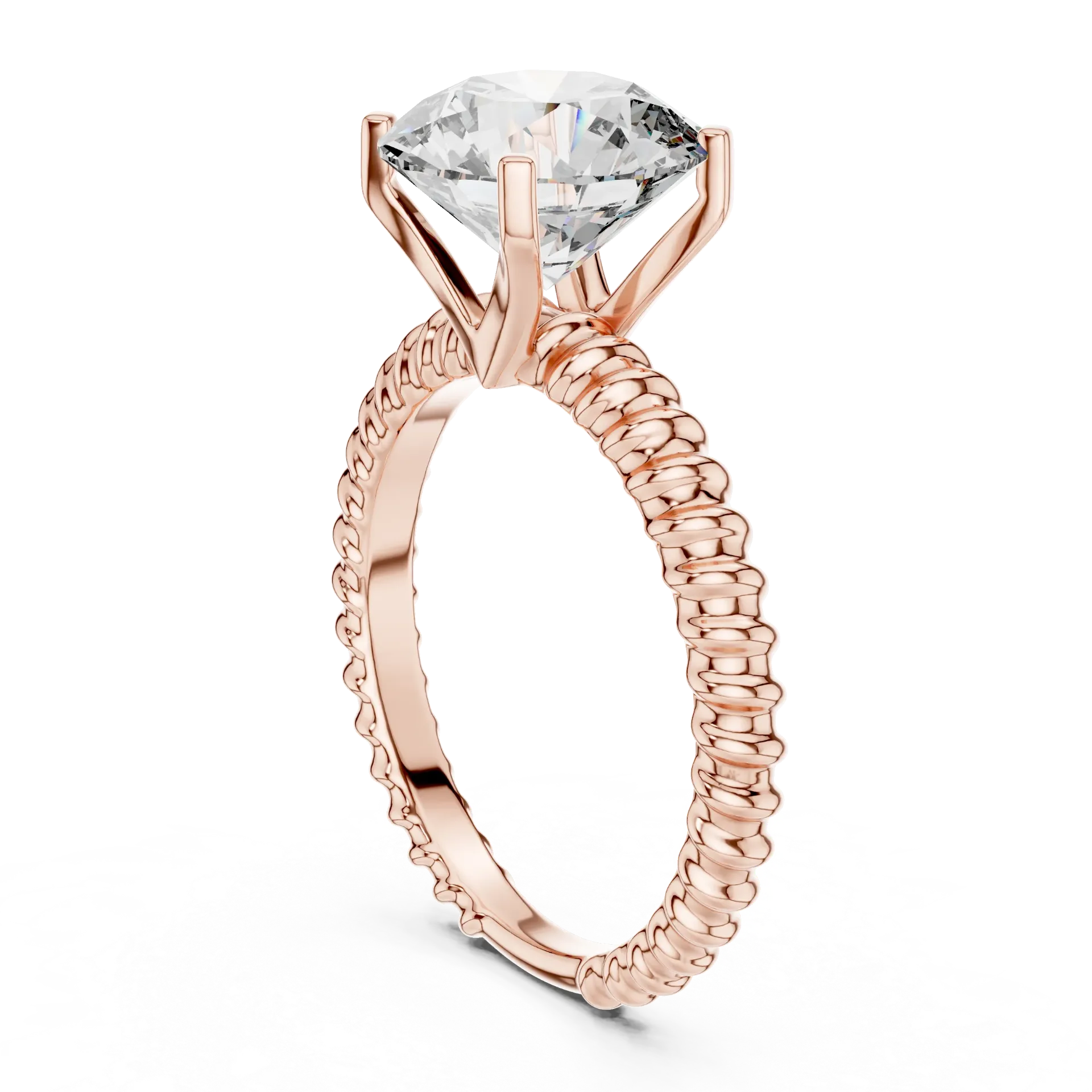 2.75ct Cable Solitaire Ring