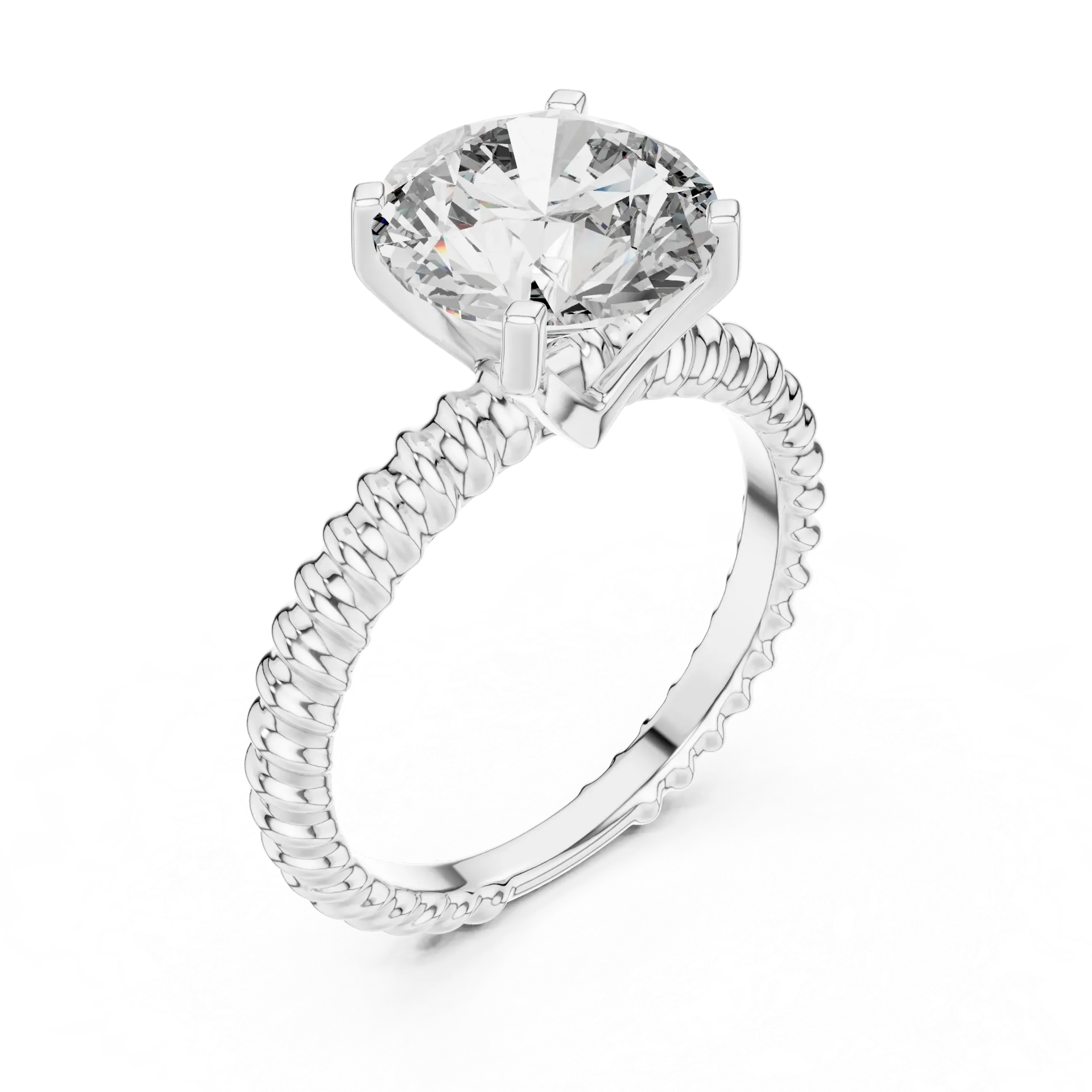 2.75ct Cable Solitaire Ring