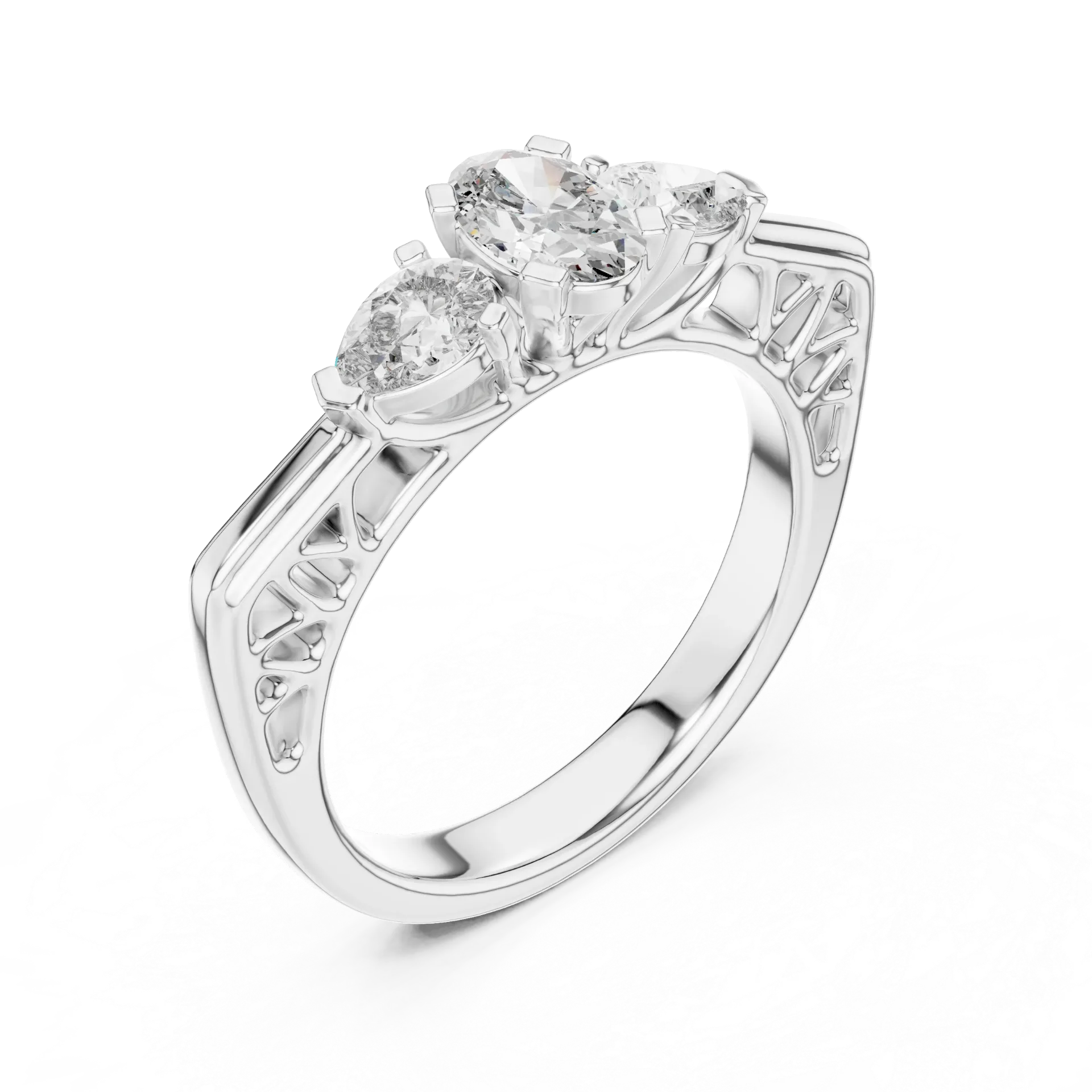 Vintage Trellis Trilogy Ring