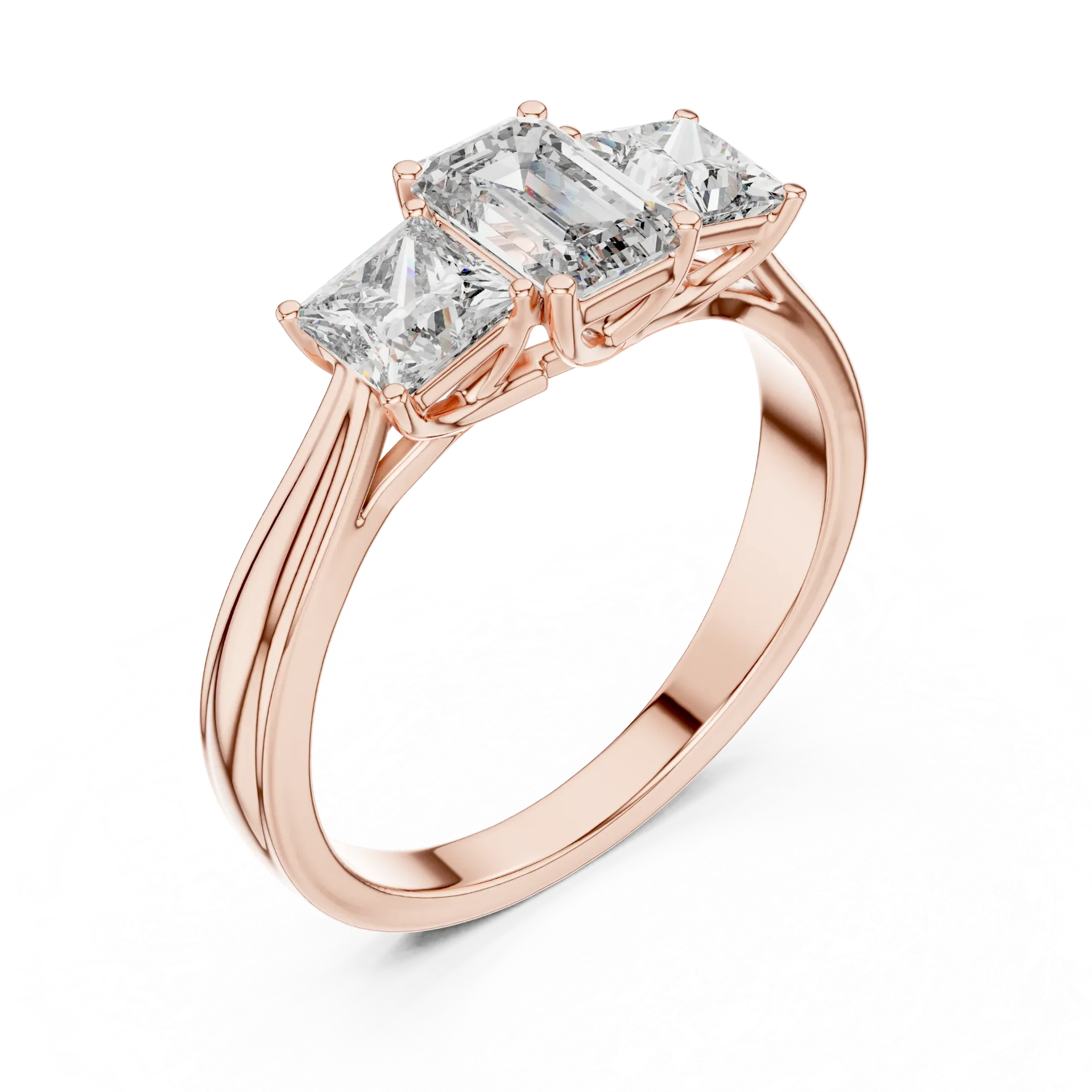 Emerald & Princess Trilogy Ring