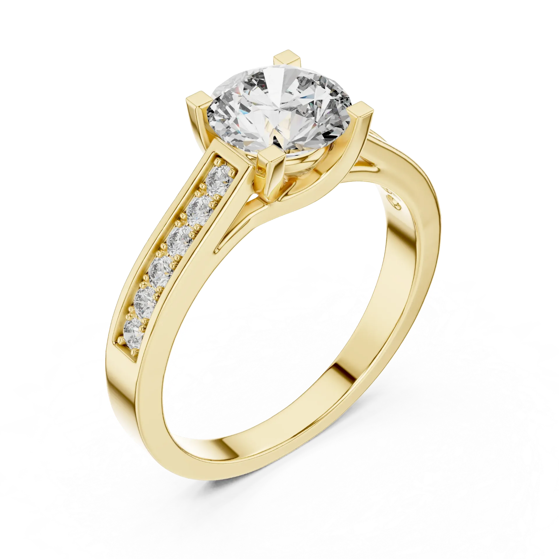1ct Channel-Set Brilliant Ring