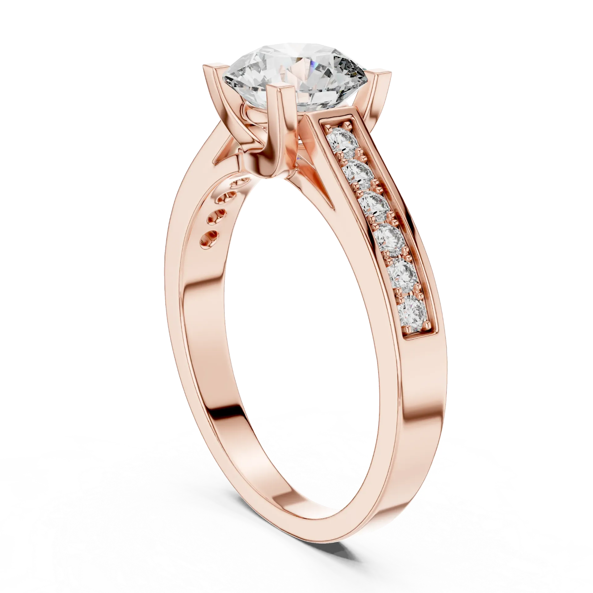 1ct Channel-Set Brilliant Ring