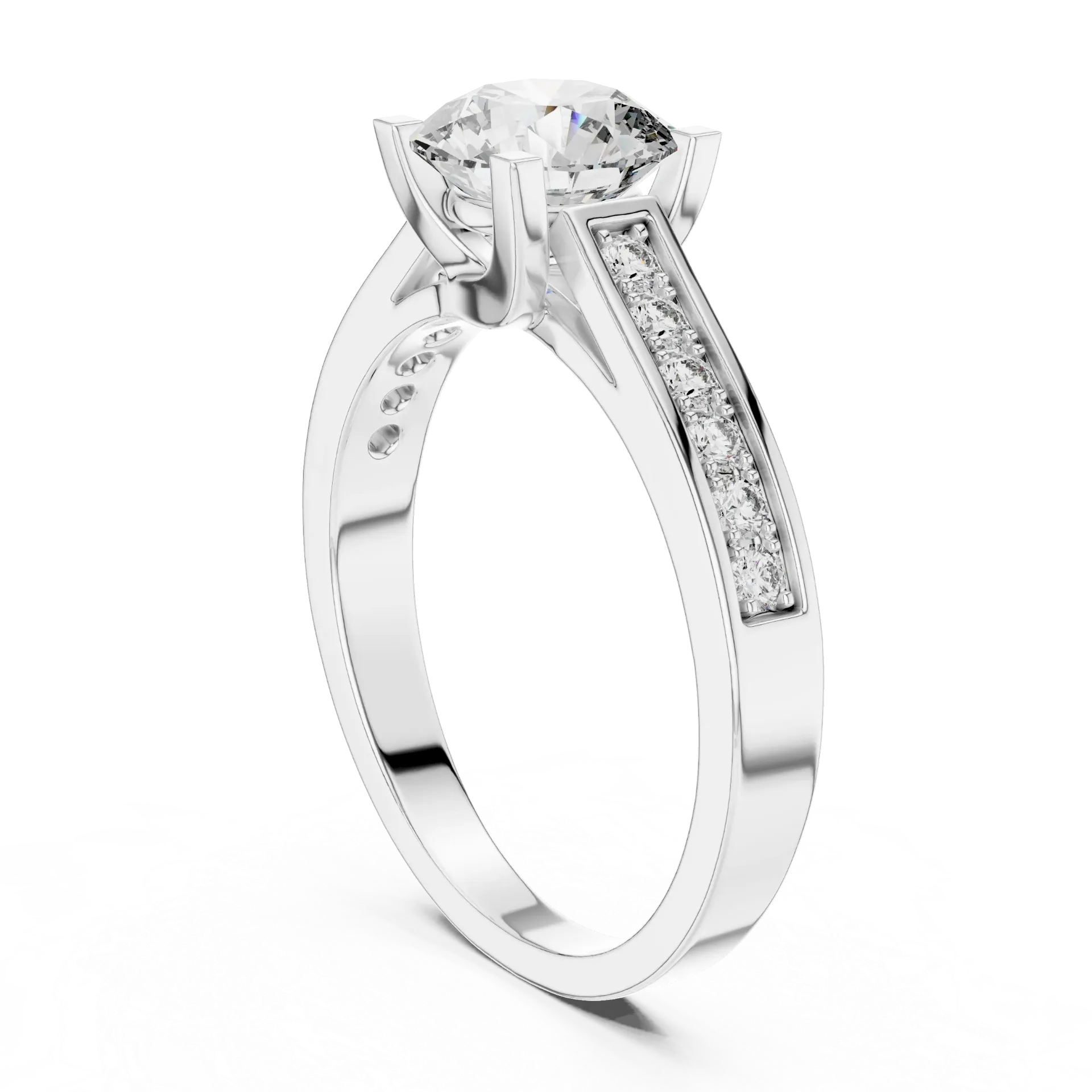1ct Channel-Set Brilliant Ring