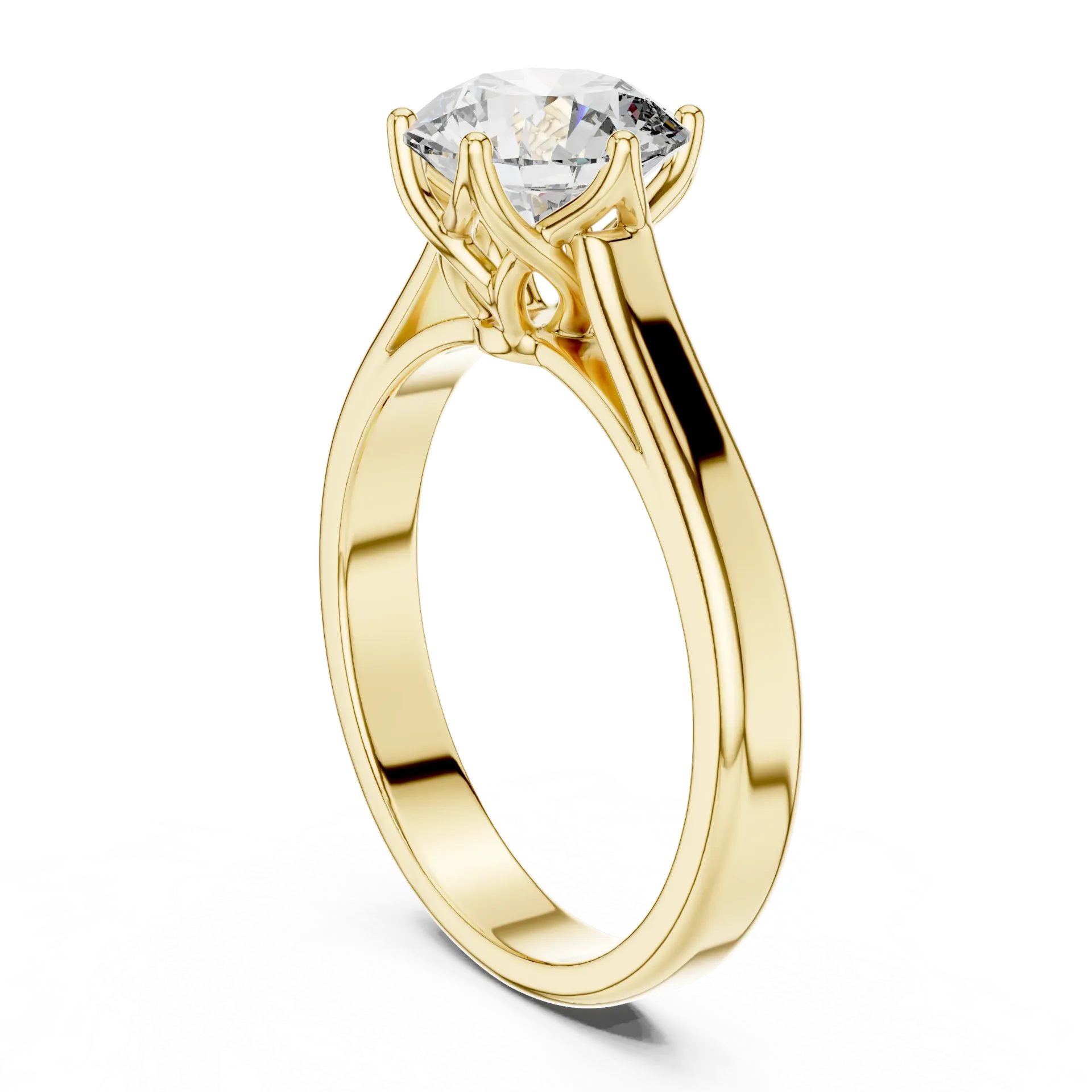 1ct Modern Emerald Bezel Solitaire (Yellow)