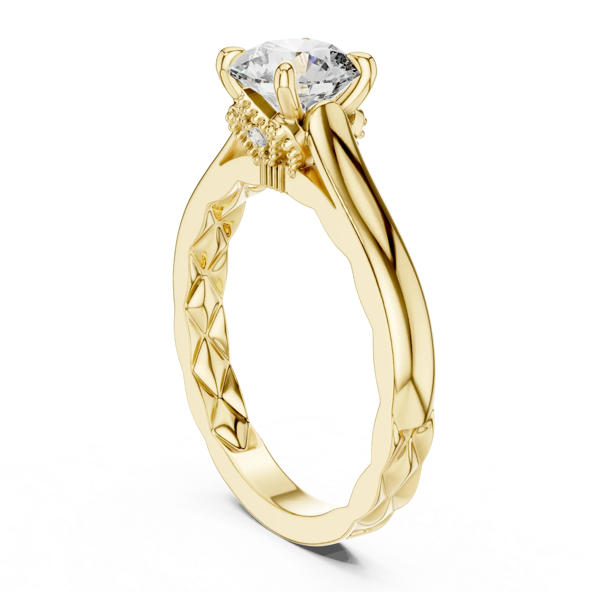 Modern Emerald East-West Bezel Solitaire -BYR2037