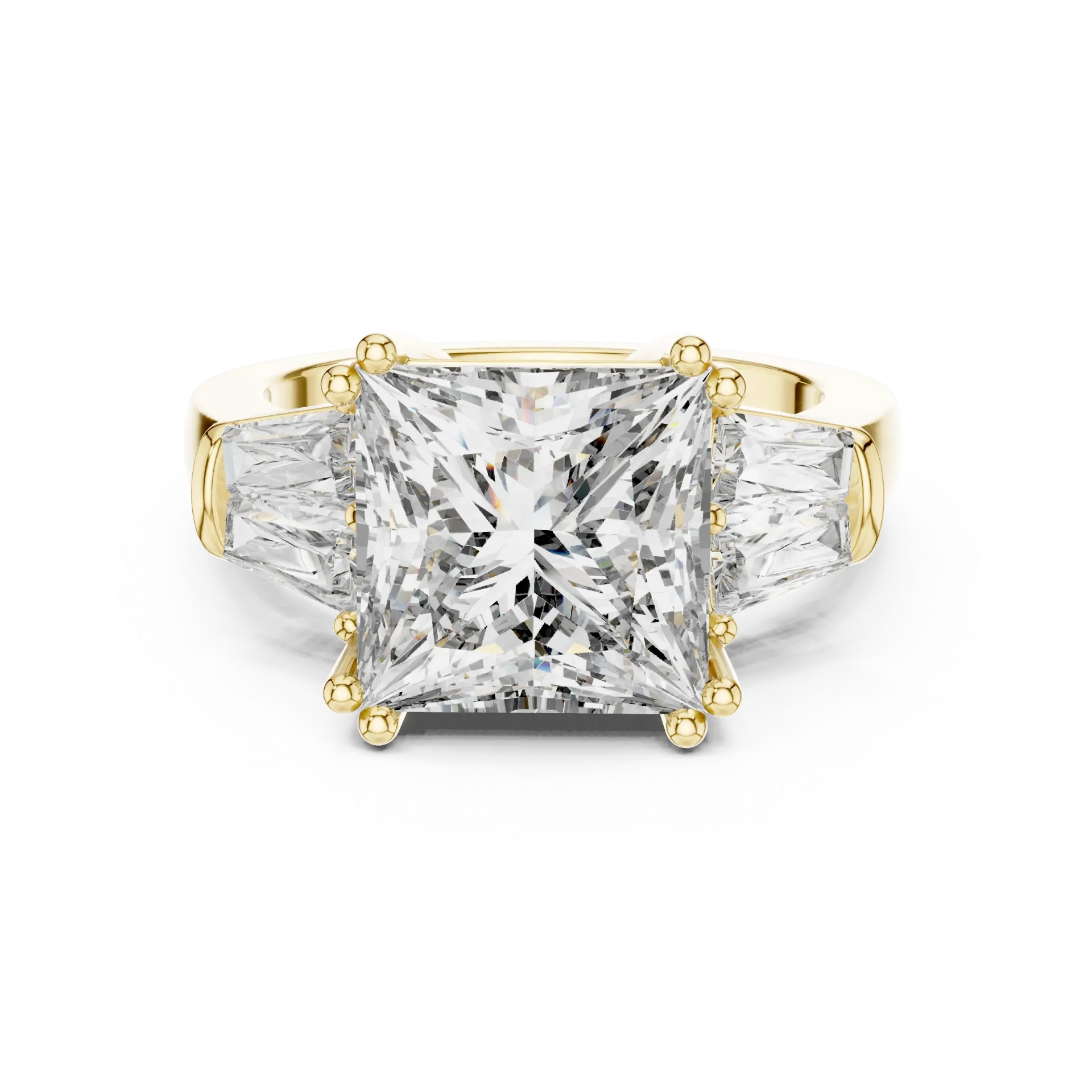 4.40ct Modern Oval East-West Bezel Solitaire Ring (Yellow)