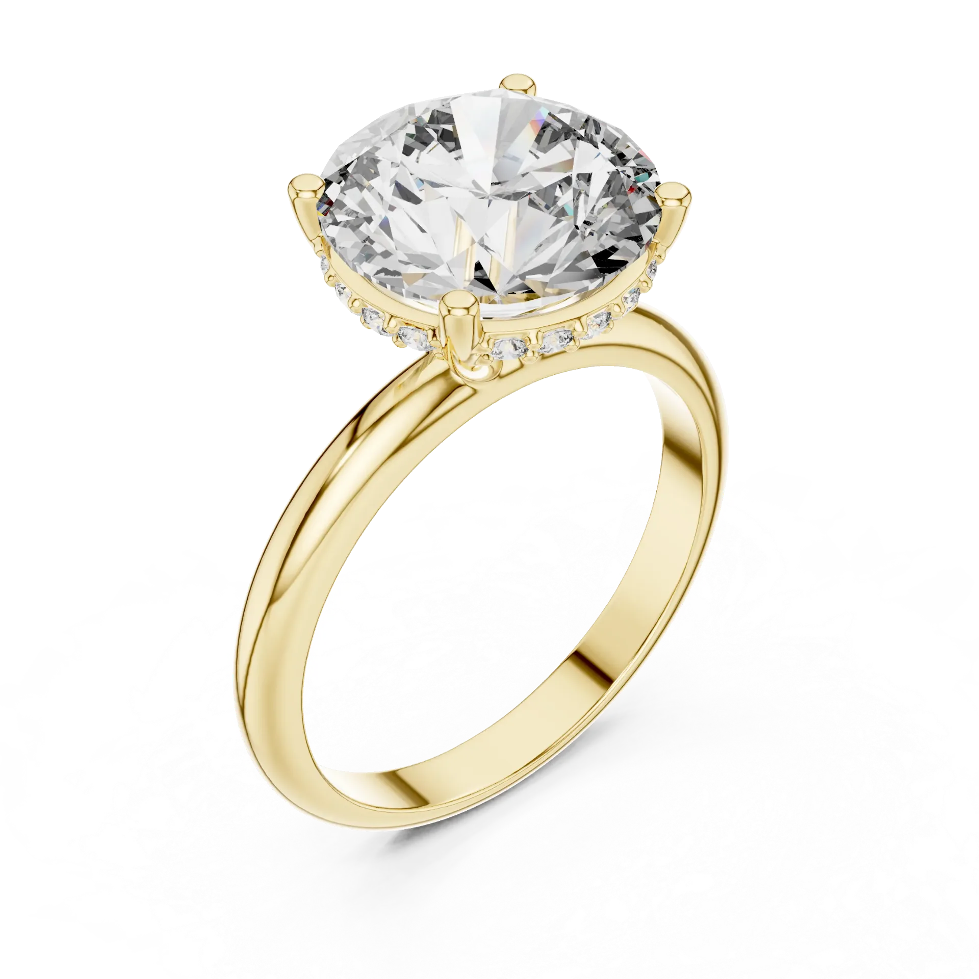 3.90ct Hidden Halo Round Solitaire-BYR2042