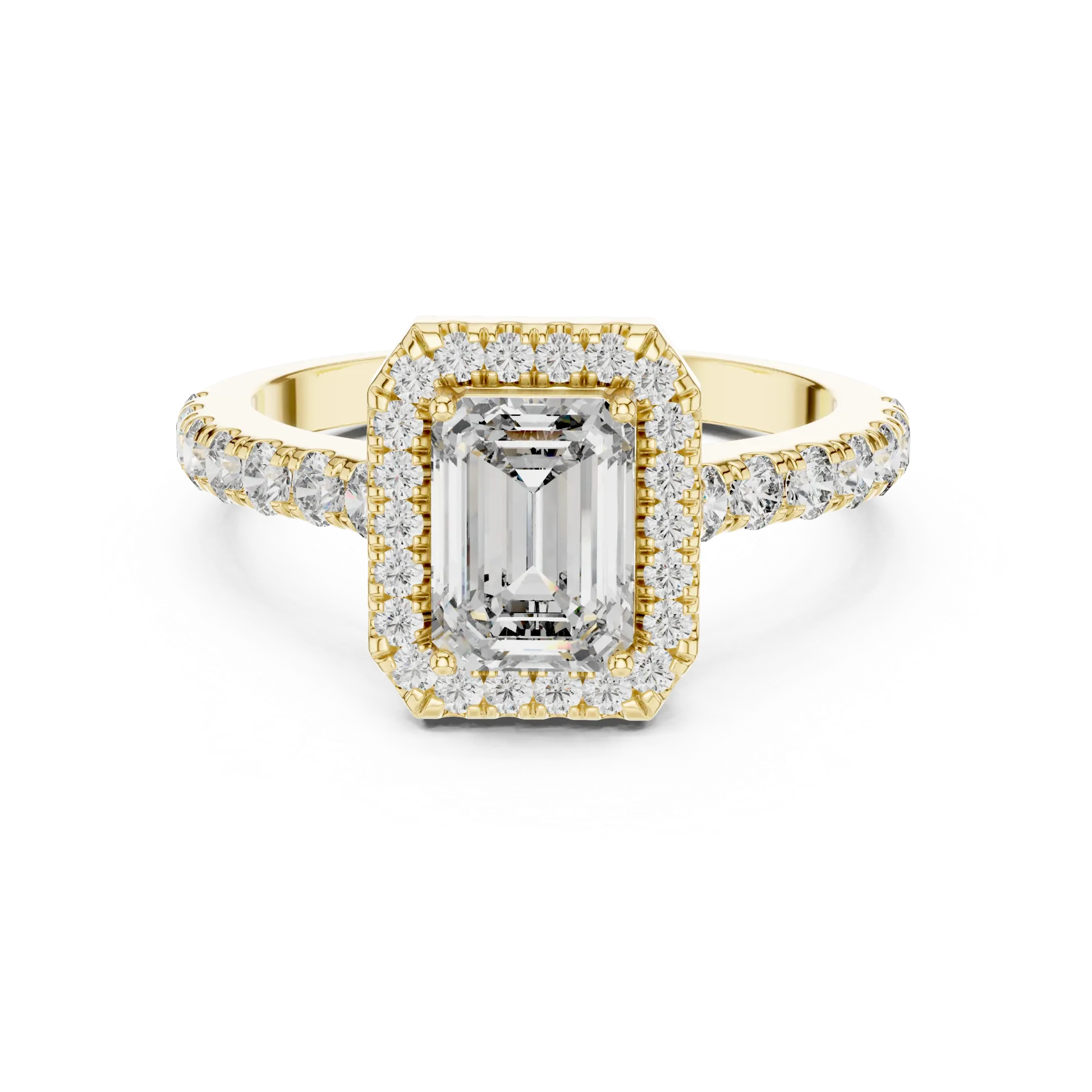 Emerald Halo Radiance Ring (Yellow)