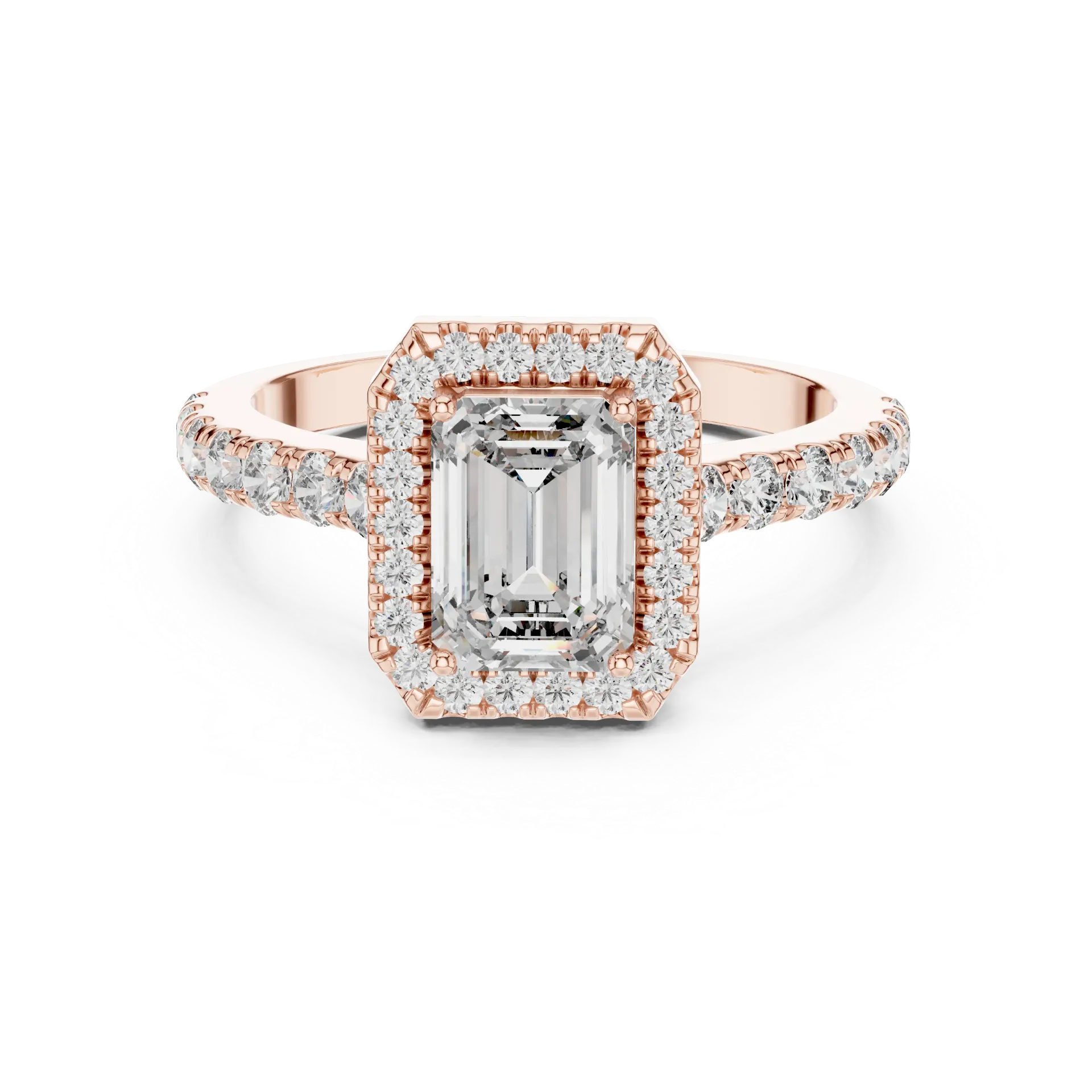 Emerald Halo Radiance Ring