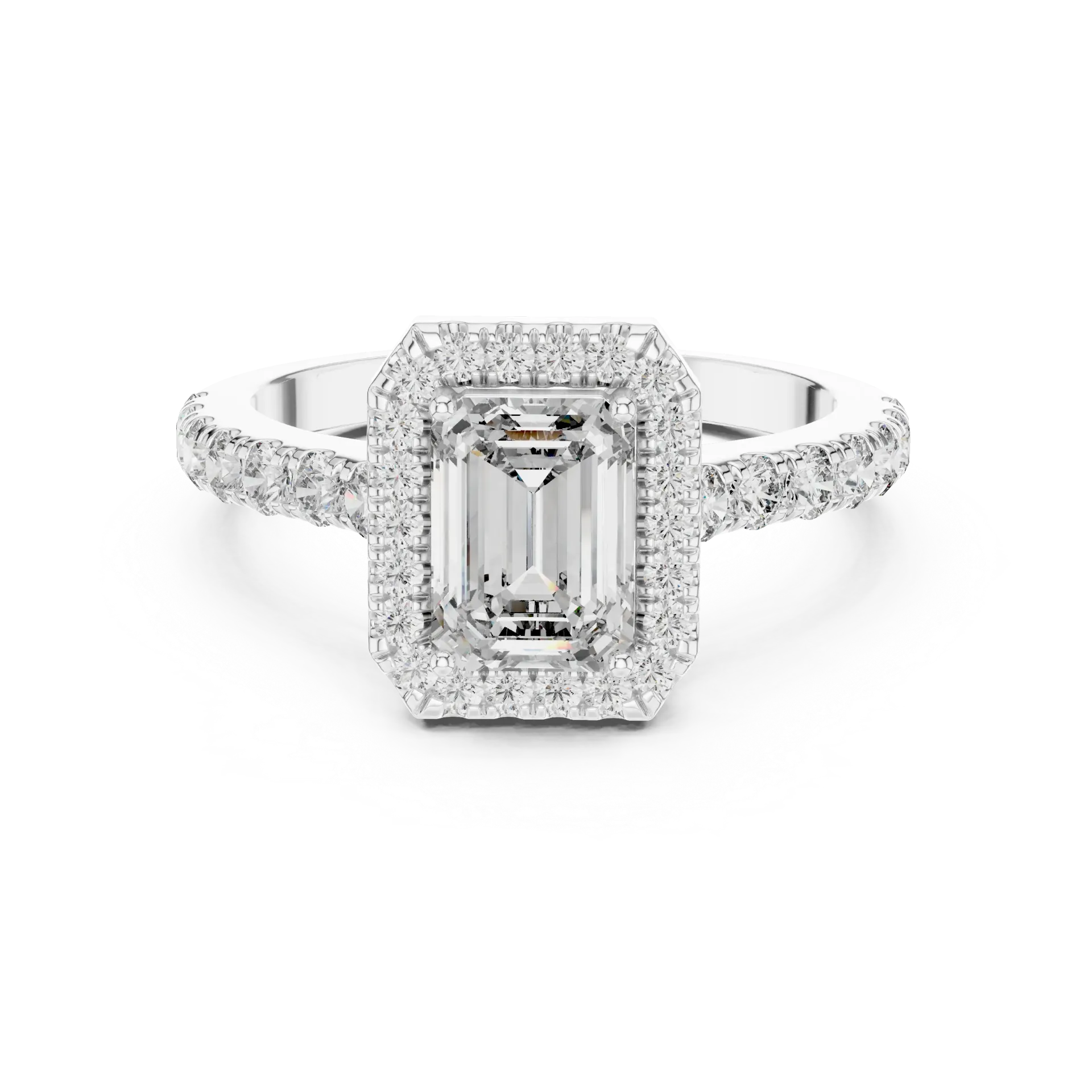 Emerald Halo Radiance Ring
