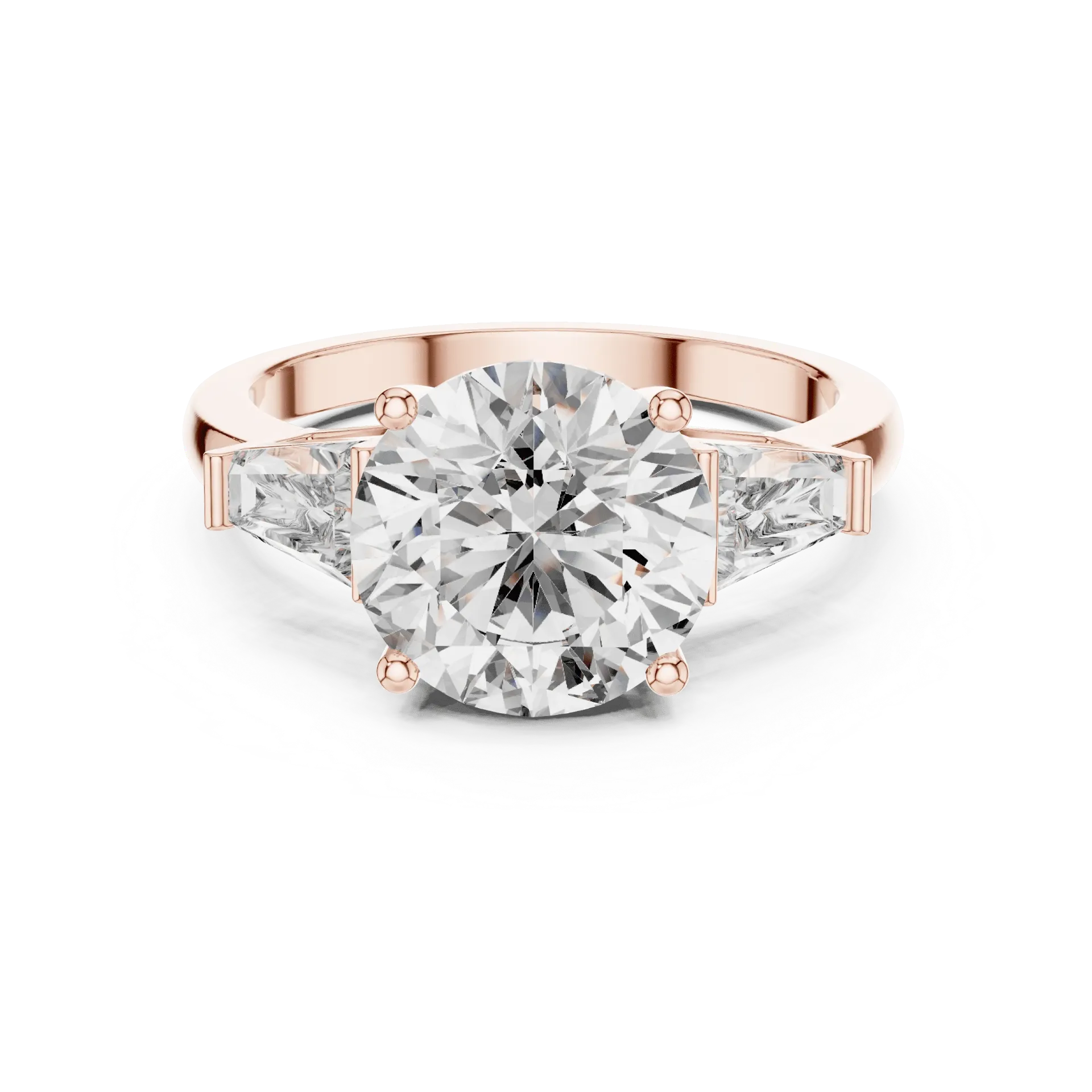 Round & Trapezoid Trilogy Ring