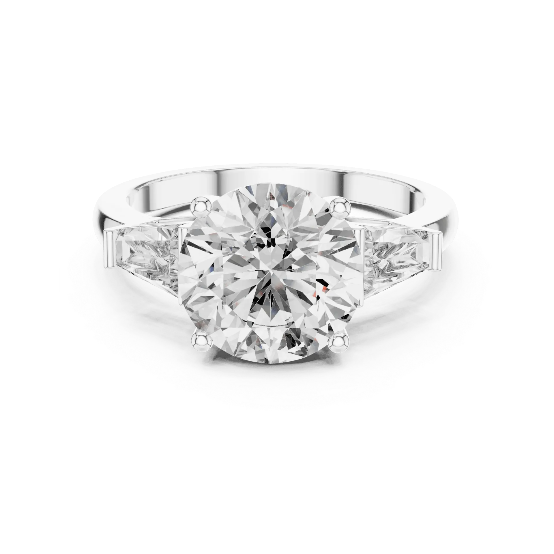 Round & Trapezoid Trilogy Ring