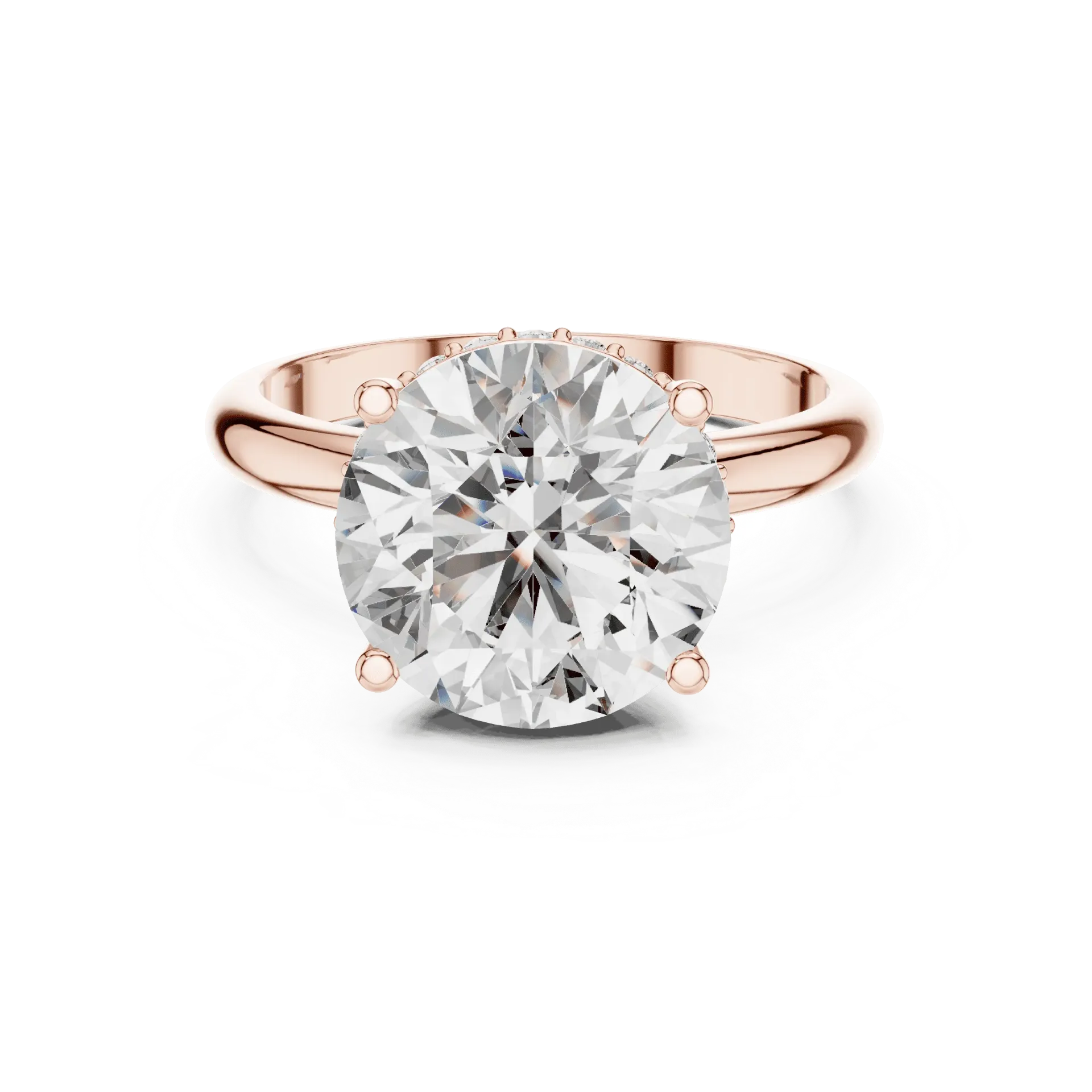 1.50ct Hidden Collar Round Solitaire Ring  -BYR2051