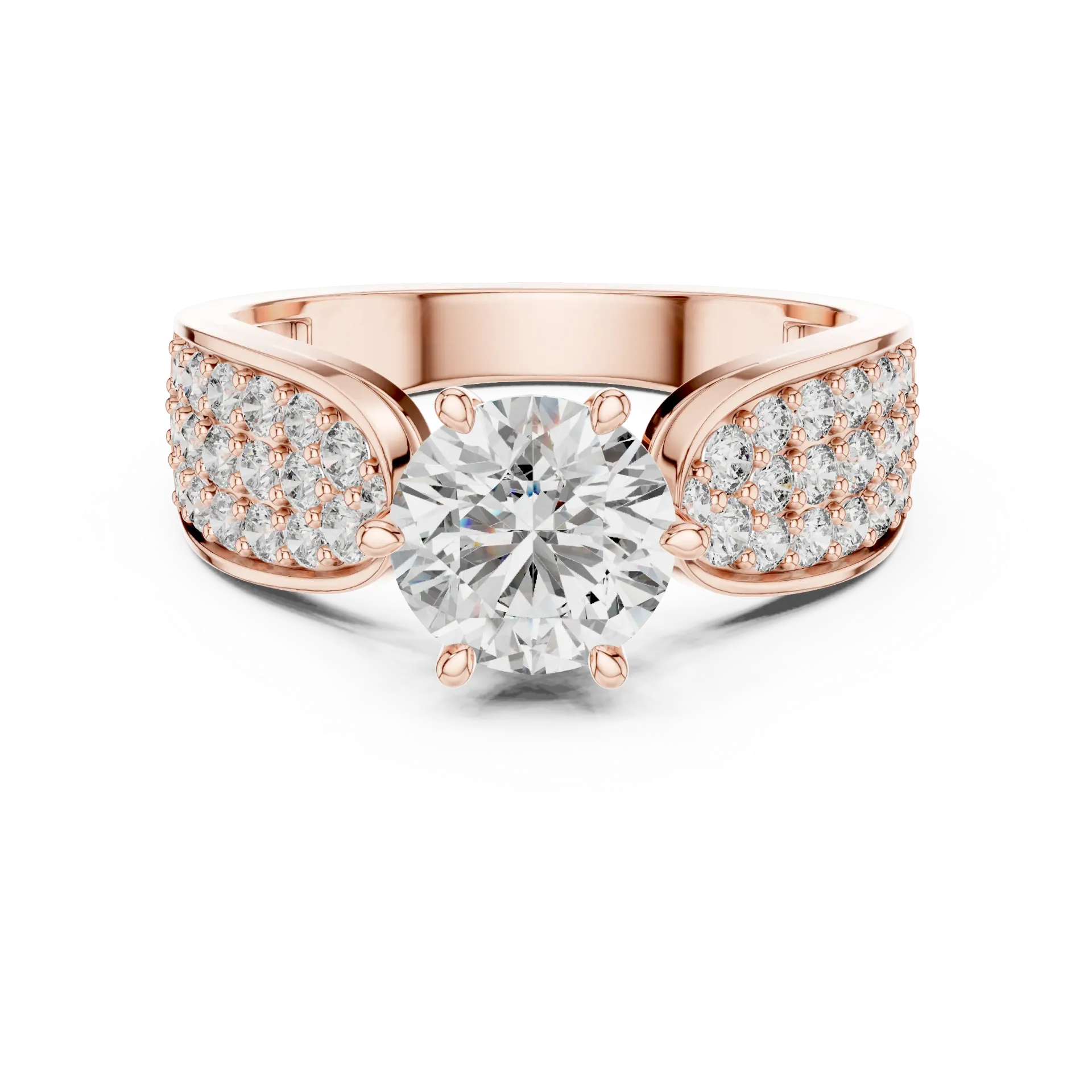 1.50ct Hidden Collar Round Solitaire Ring