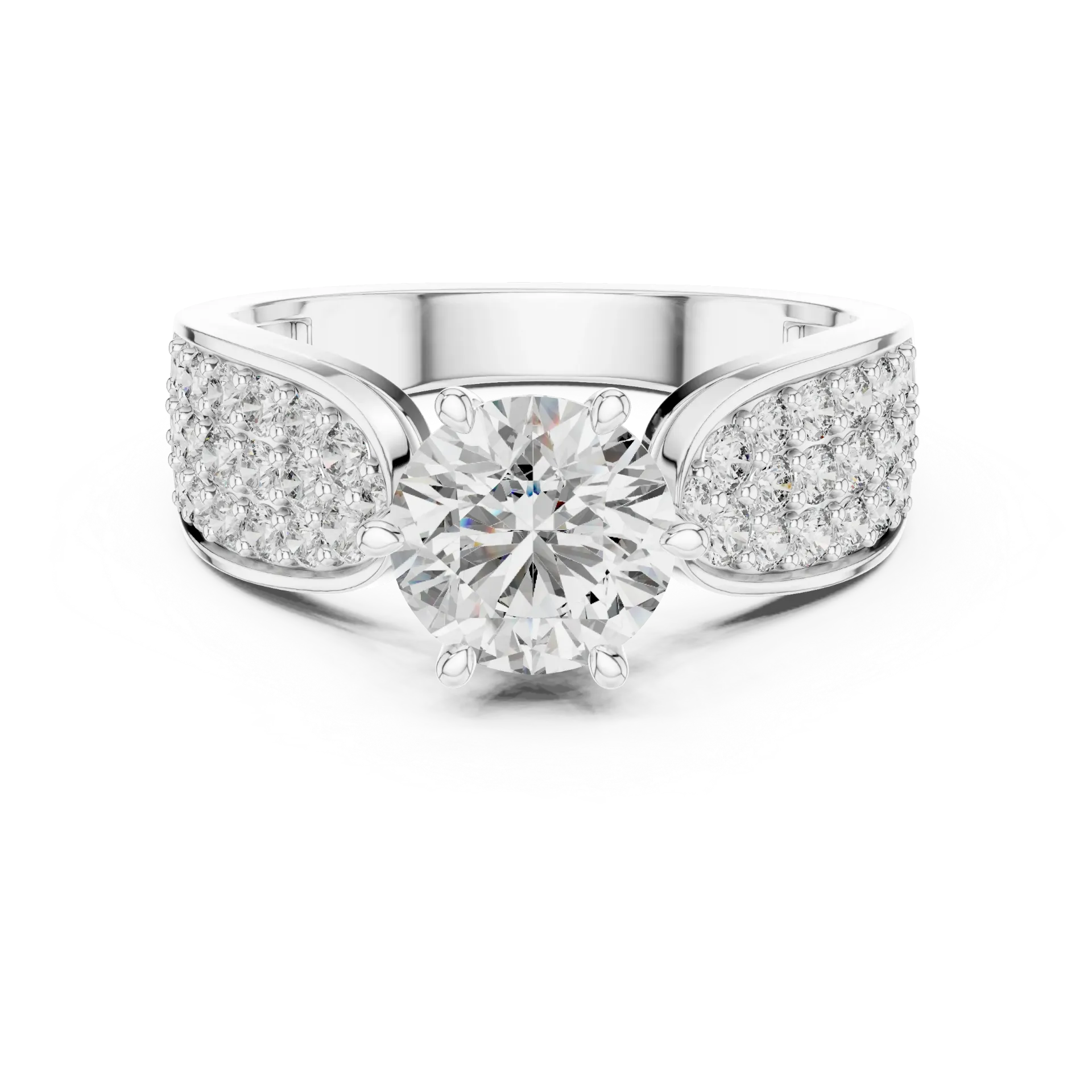 1.50ct Hidden Collar Round Solitaire Ring