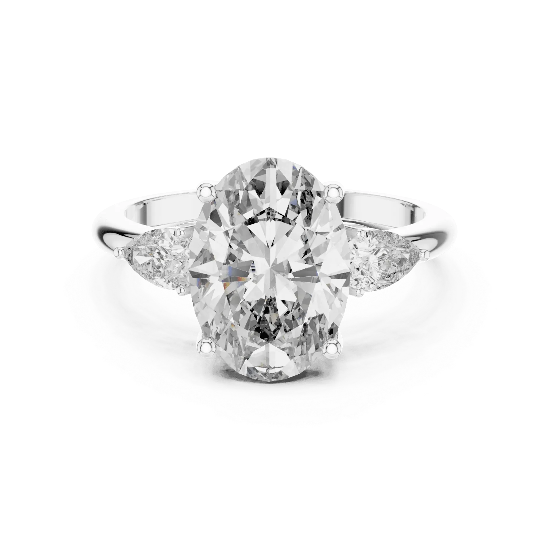 2.75ct Brilliant Oval Trilogy Ring