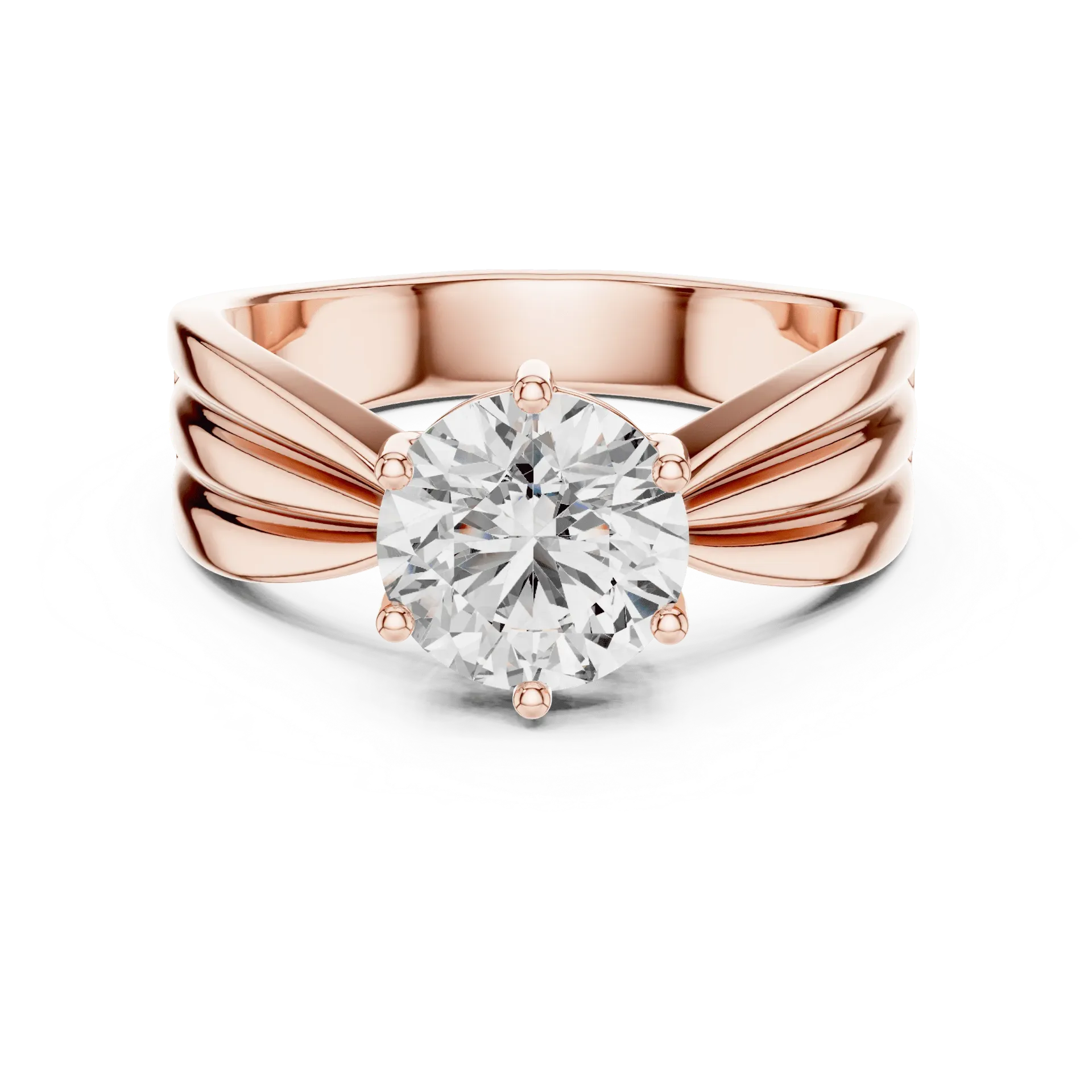 1.25ct Fluted Solitaire Ring