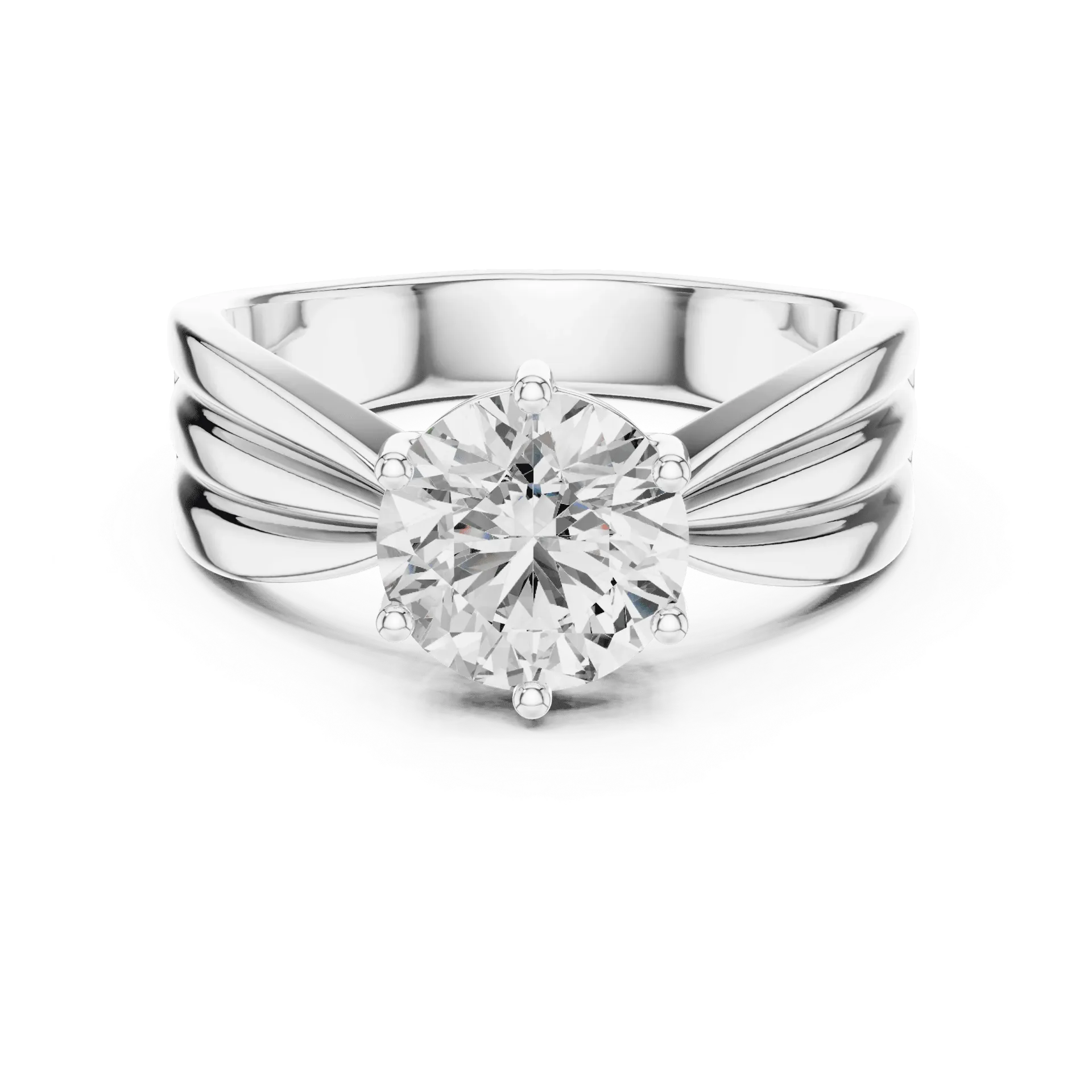 1.25ct Fluted Solitaire Ring