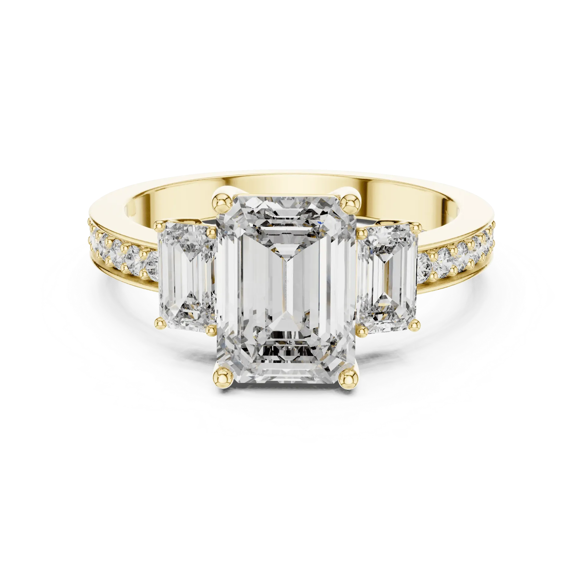 Emerald Trilogy Pavé Ring