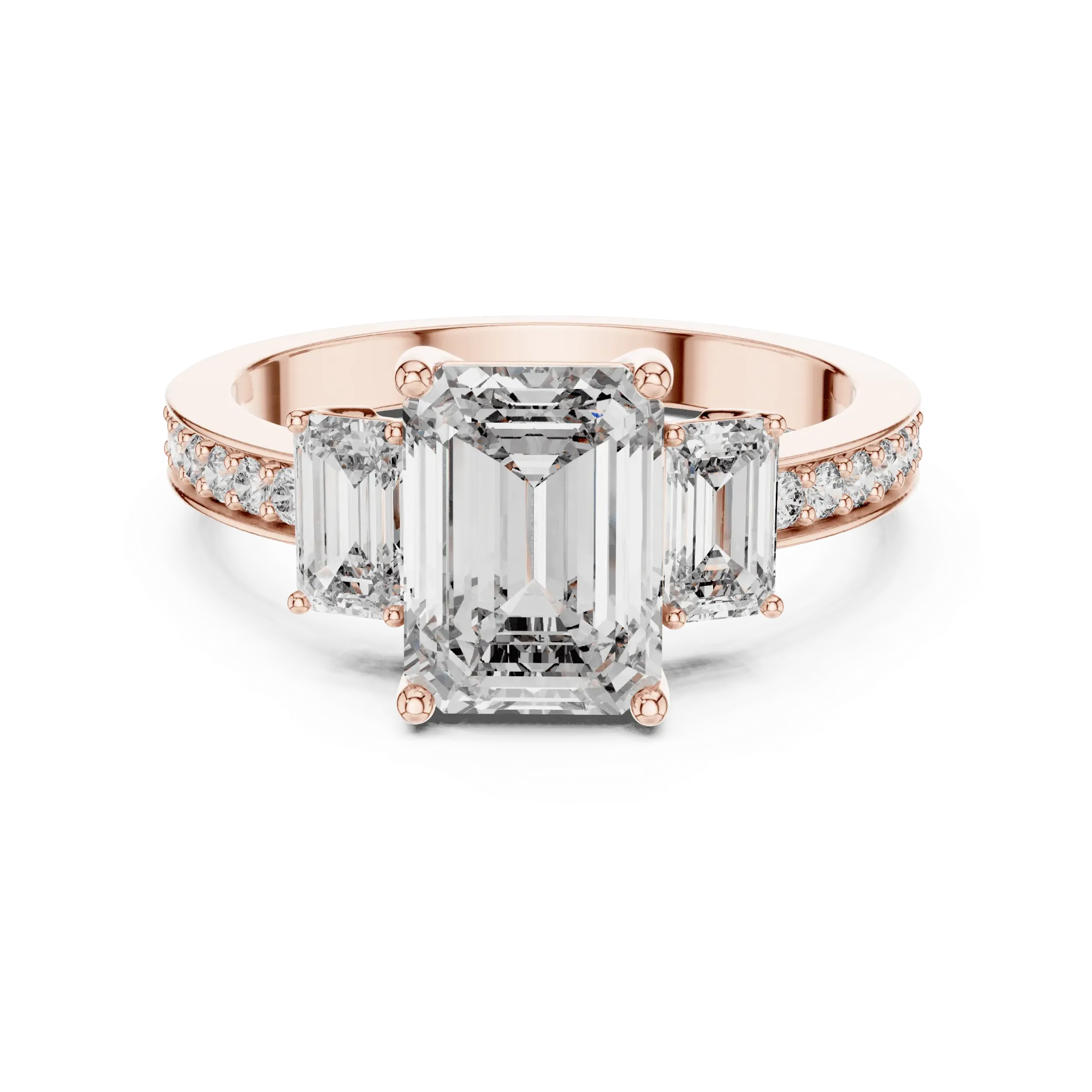 Emerald Trilogy Pavé Ring