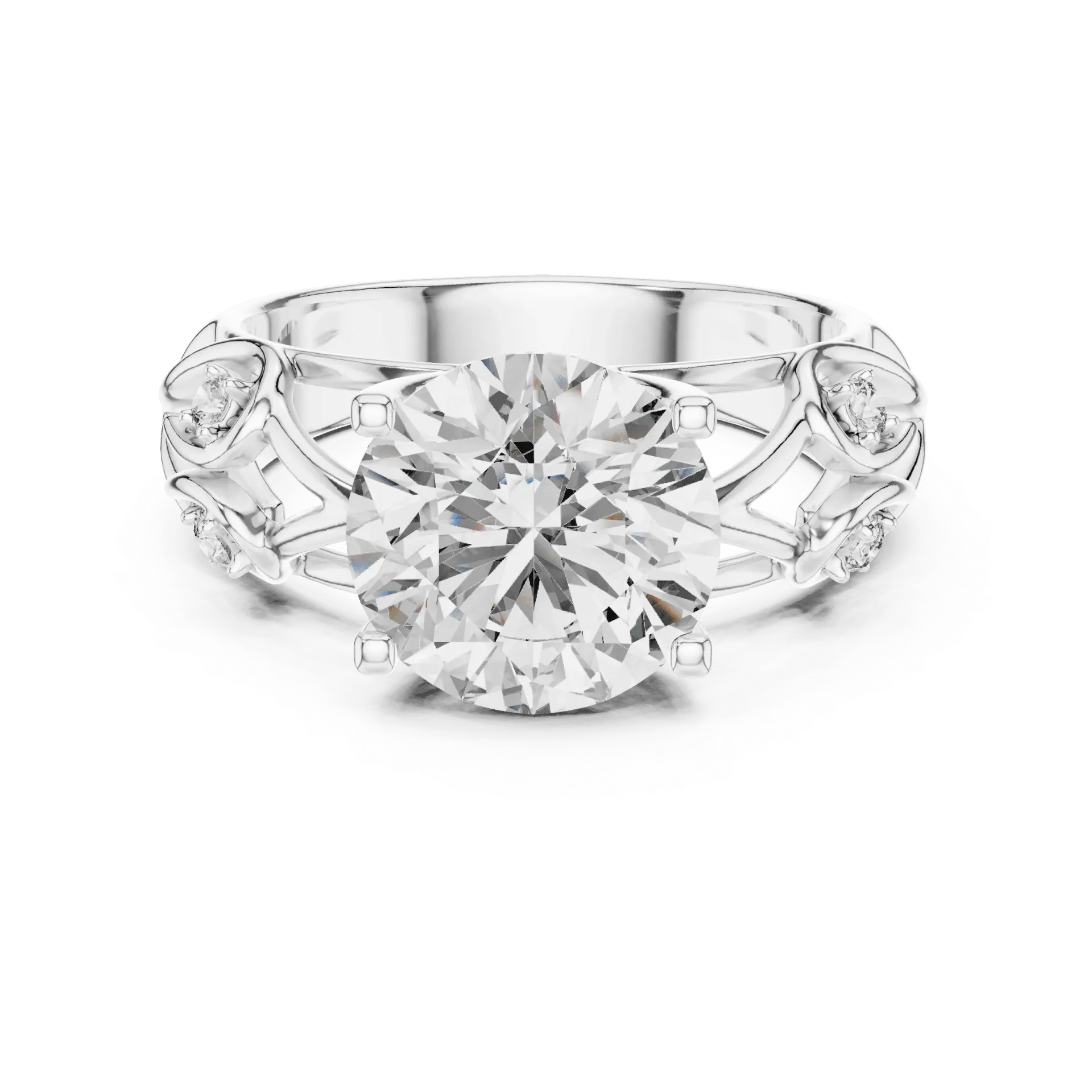 4.25ct Romantic Floral Filigree Ring